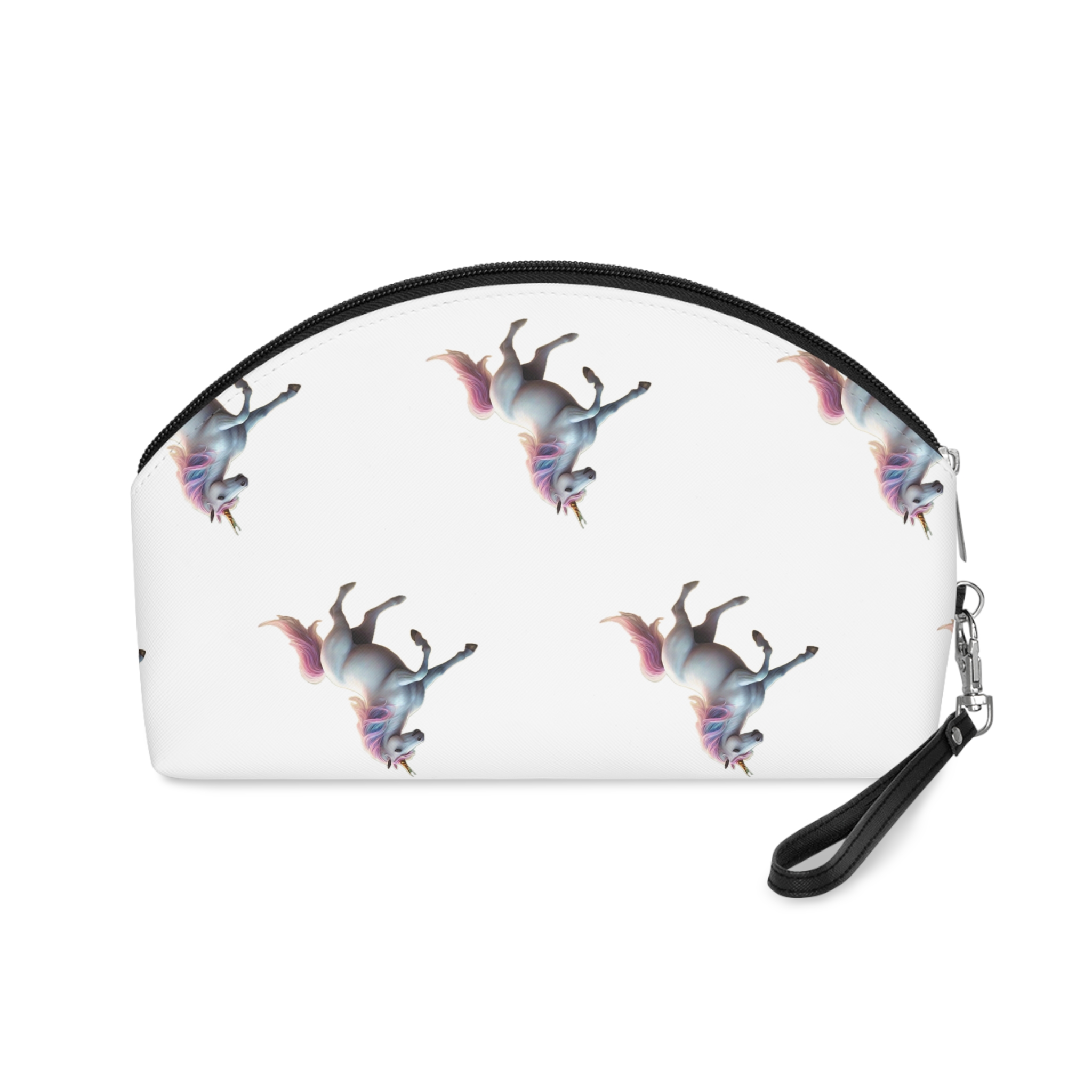 Beautiful Unicorn Running Magical Meadow Unicorn Background Images Whimsical Unicorn (8) Makeup Bag - Image 2
