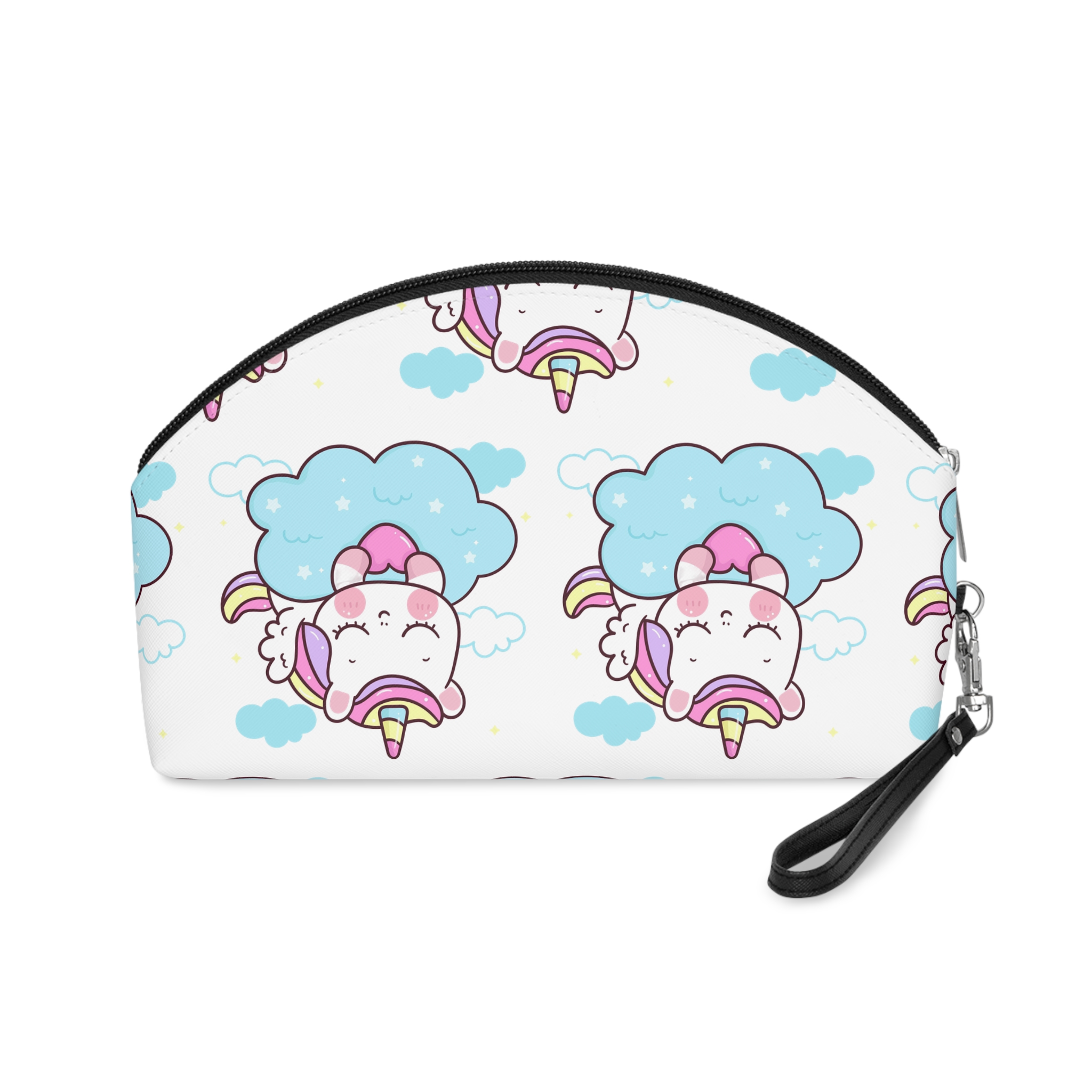 Cute Unicorn Pegasus Cartoon Sleep Holding Heart Cloud Kawaii Animal Makeup Bag - Image 2