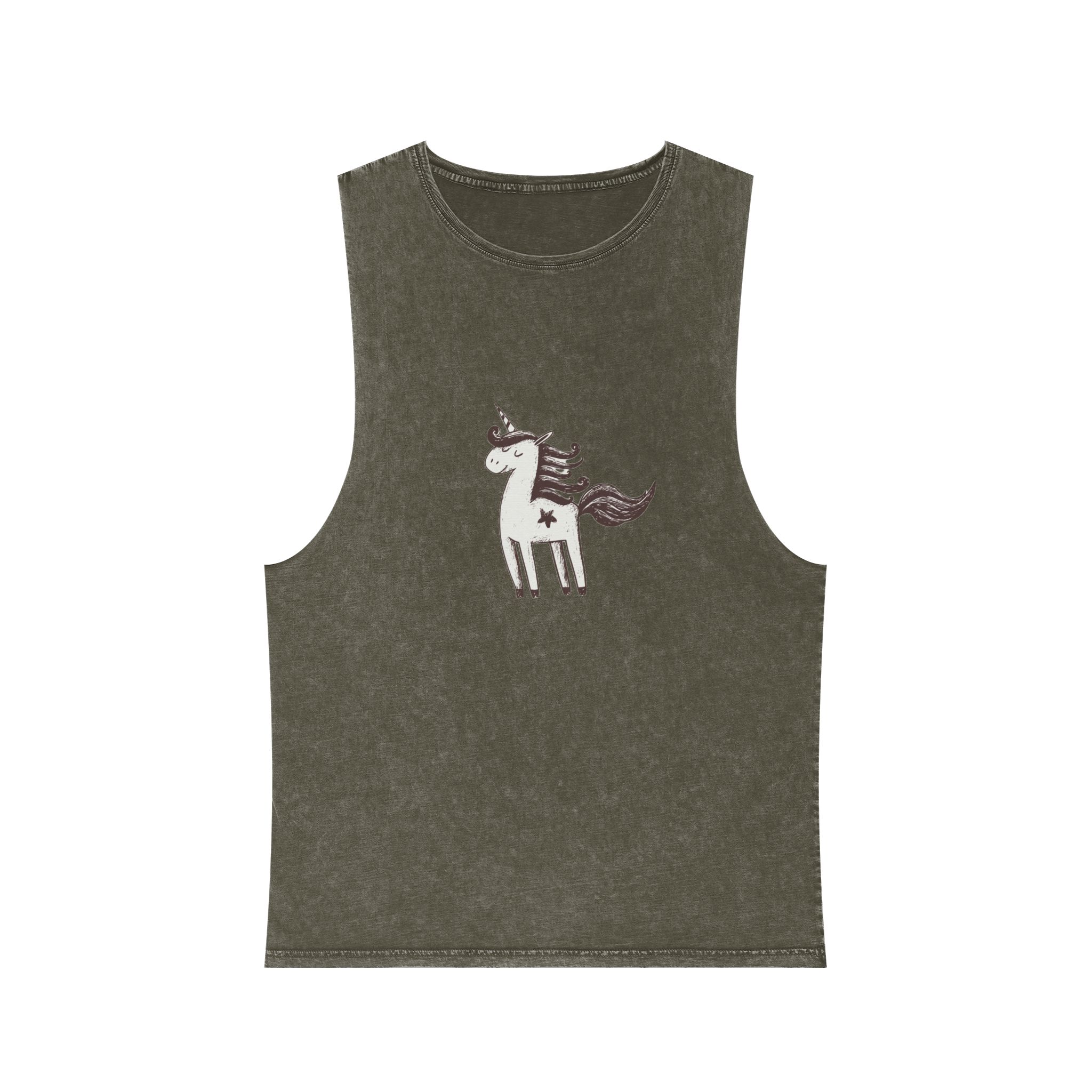 Unicorn V45 Unisex Stonewash Tank Top - Image 5
