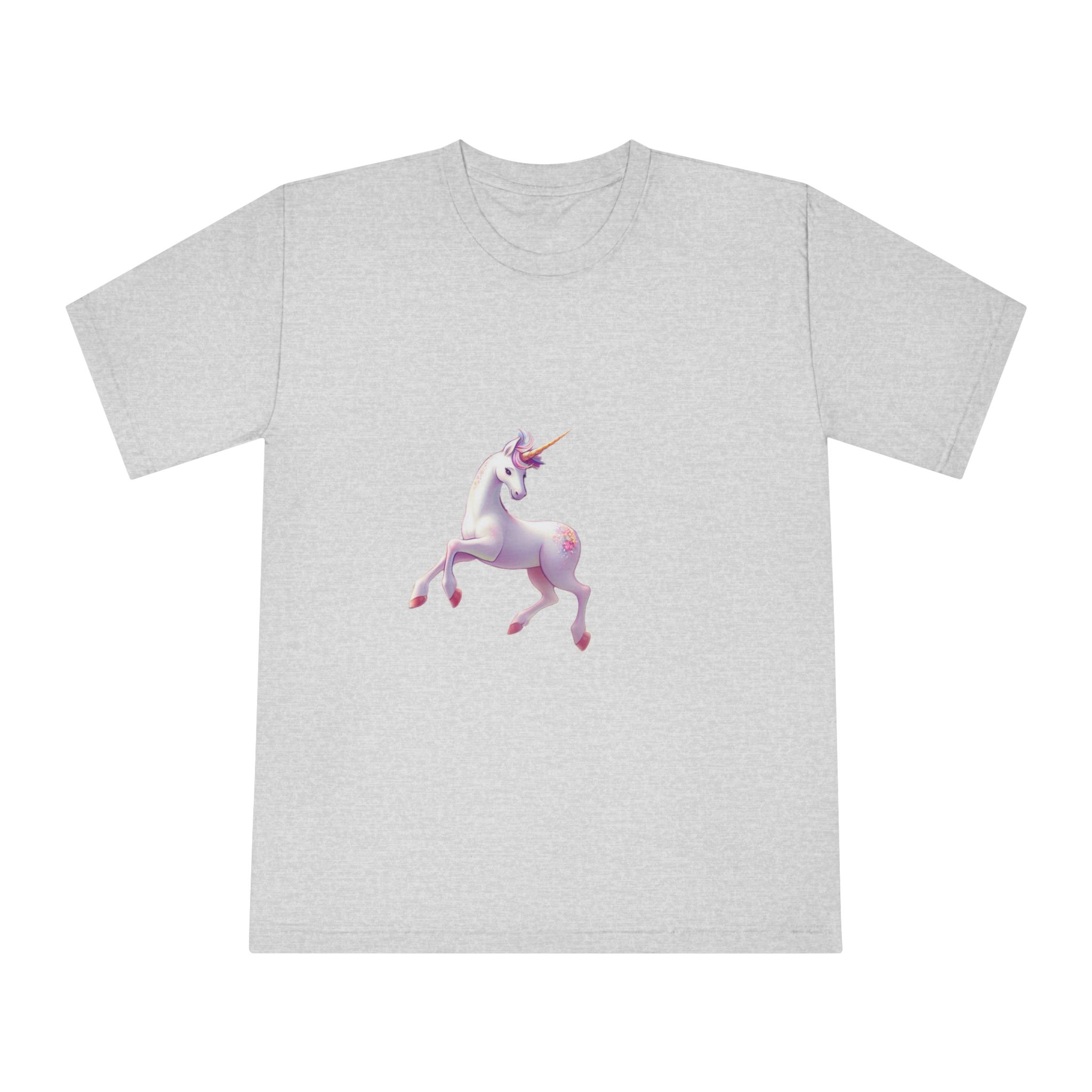 Beautiful Unicorn Running Magical Meadow Unicorn Background Images Whimsical Unicorn (44) Unisex Classic Crewneck T Shirt - Image 13