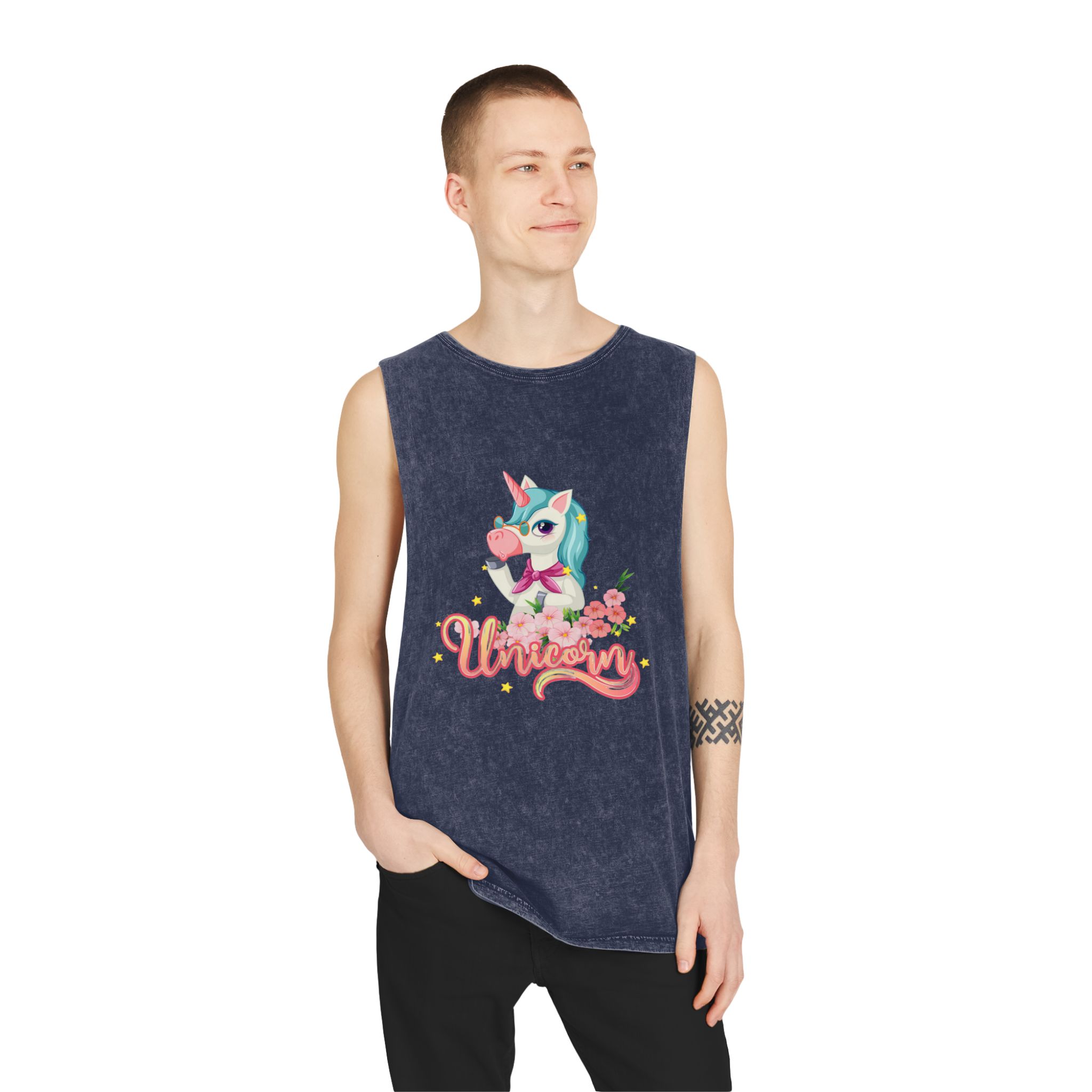 Unicorn V442 Unisex Stonewash Tank Top - Image 15