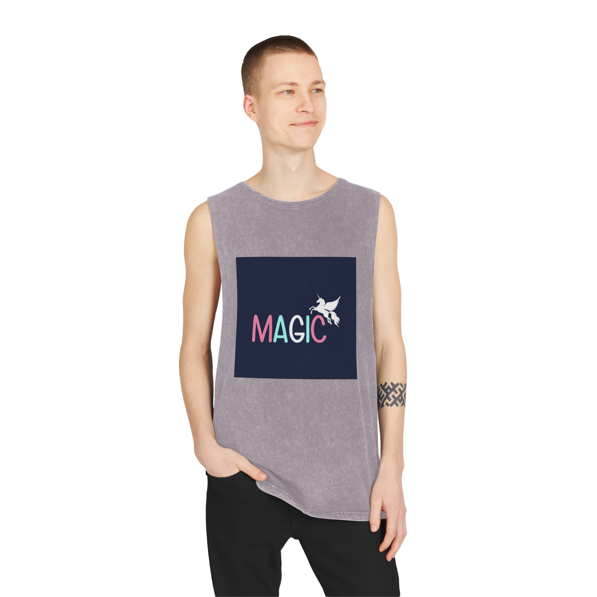 Magic Unisex Stonewash Tank Top - Image 19