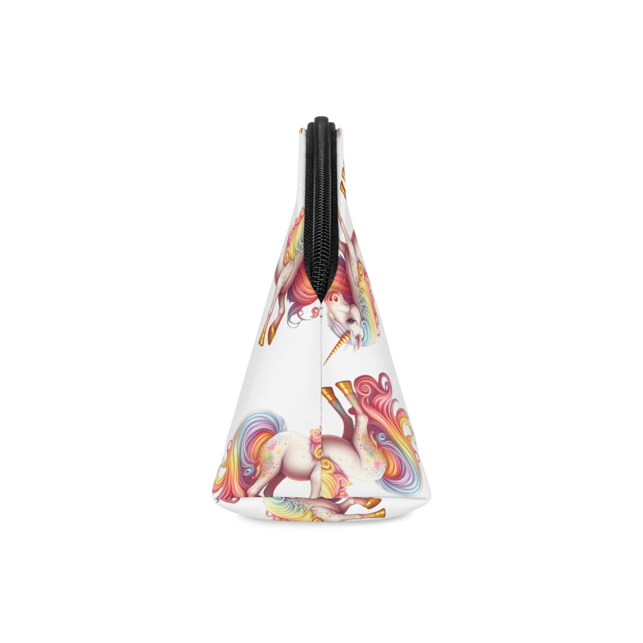 Cute Rainbow Unicorn Rainbow Colors Hair Fantasy Magic Unicorn Generative Ai Makeup Bag - Image 4