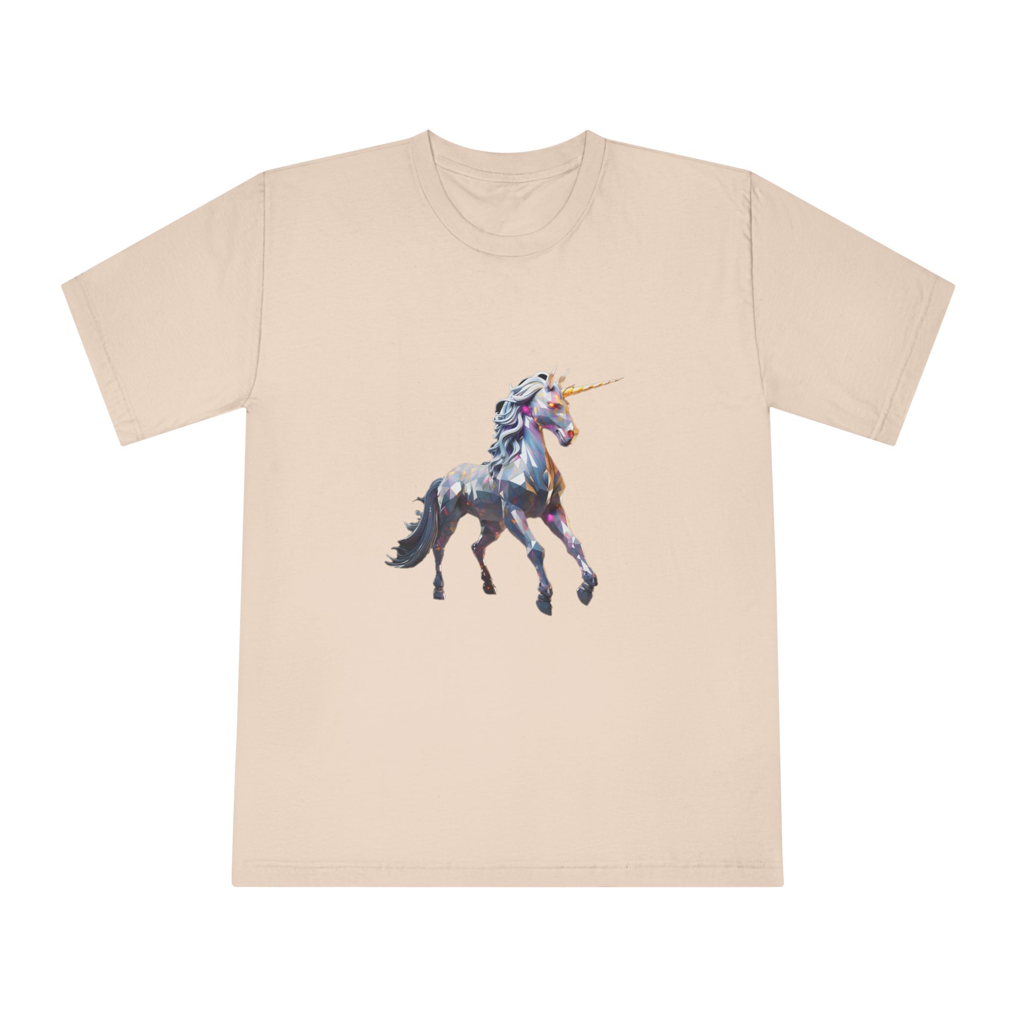 Mythical Unicorn Poly Style Unisex Classic Crewneck T Shirt - Image 9