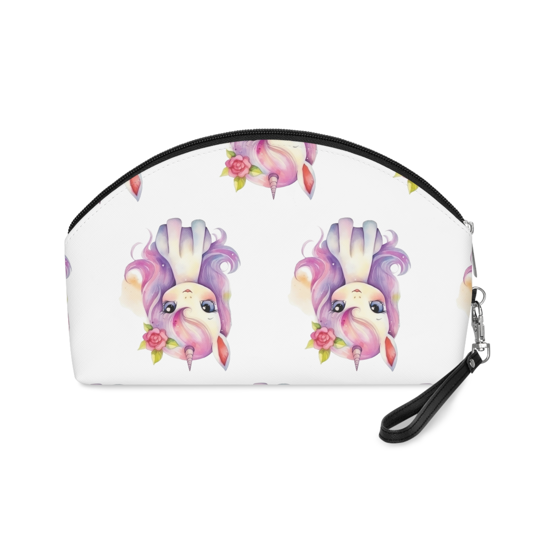 Watercolor Cute Unicorn Isolated Makeup Bag - Image 2