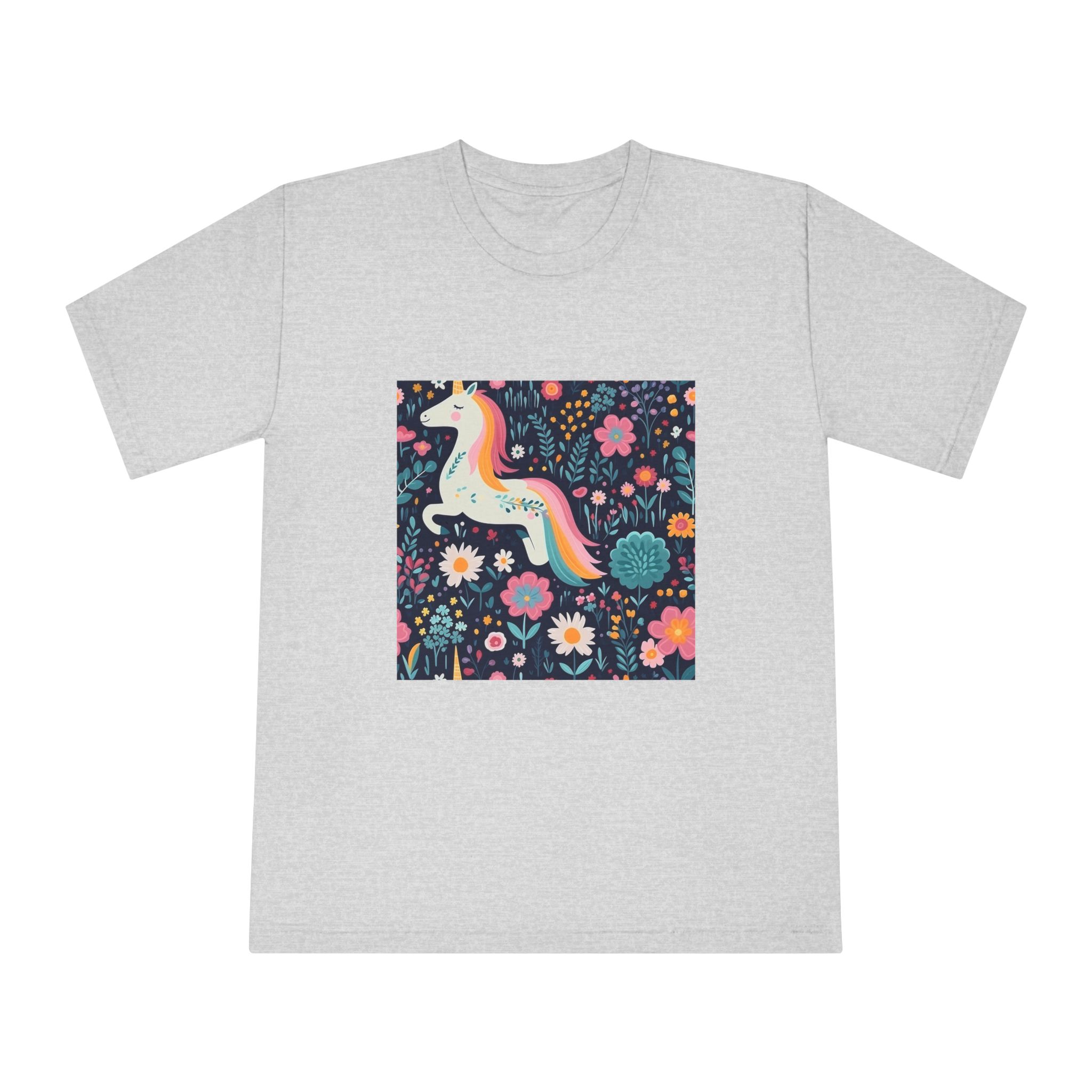 Childish Seamless Pattern Background With Colorful Unicorns (1) Unisex Classic Crewneck T Shirt - Image 13