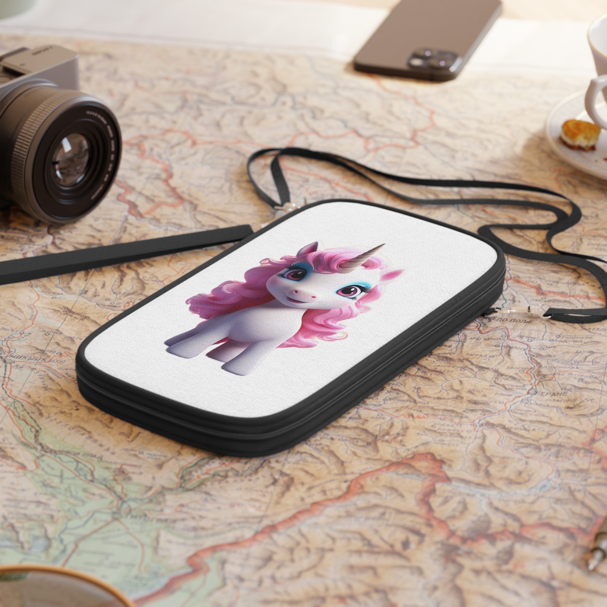 Colorful Cartoon Animated 3d Unicorn Children (11) Passport Wallet - Image 4