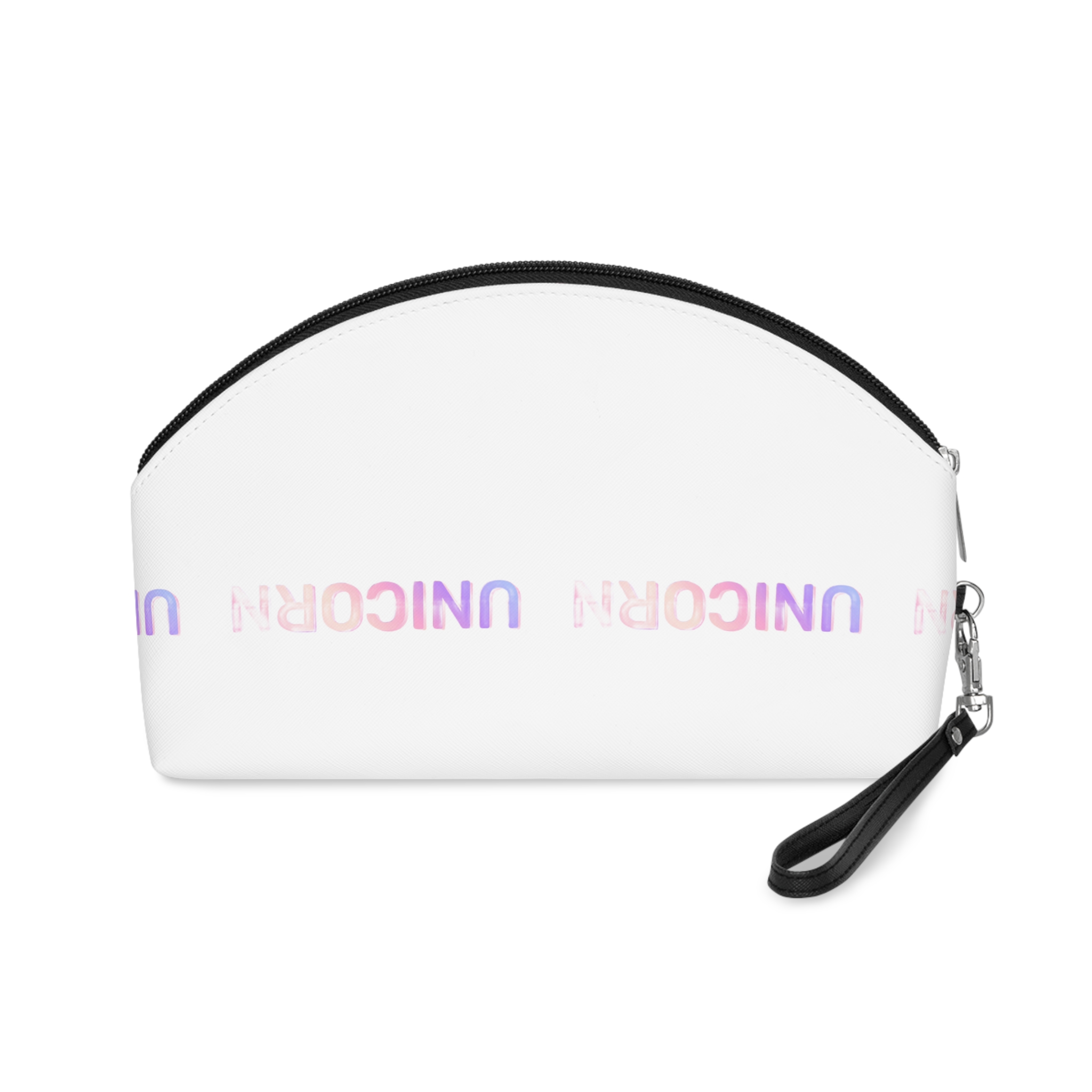 Unicorn Word Holographic Text Style Makeup Bag - Image 2