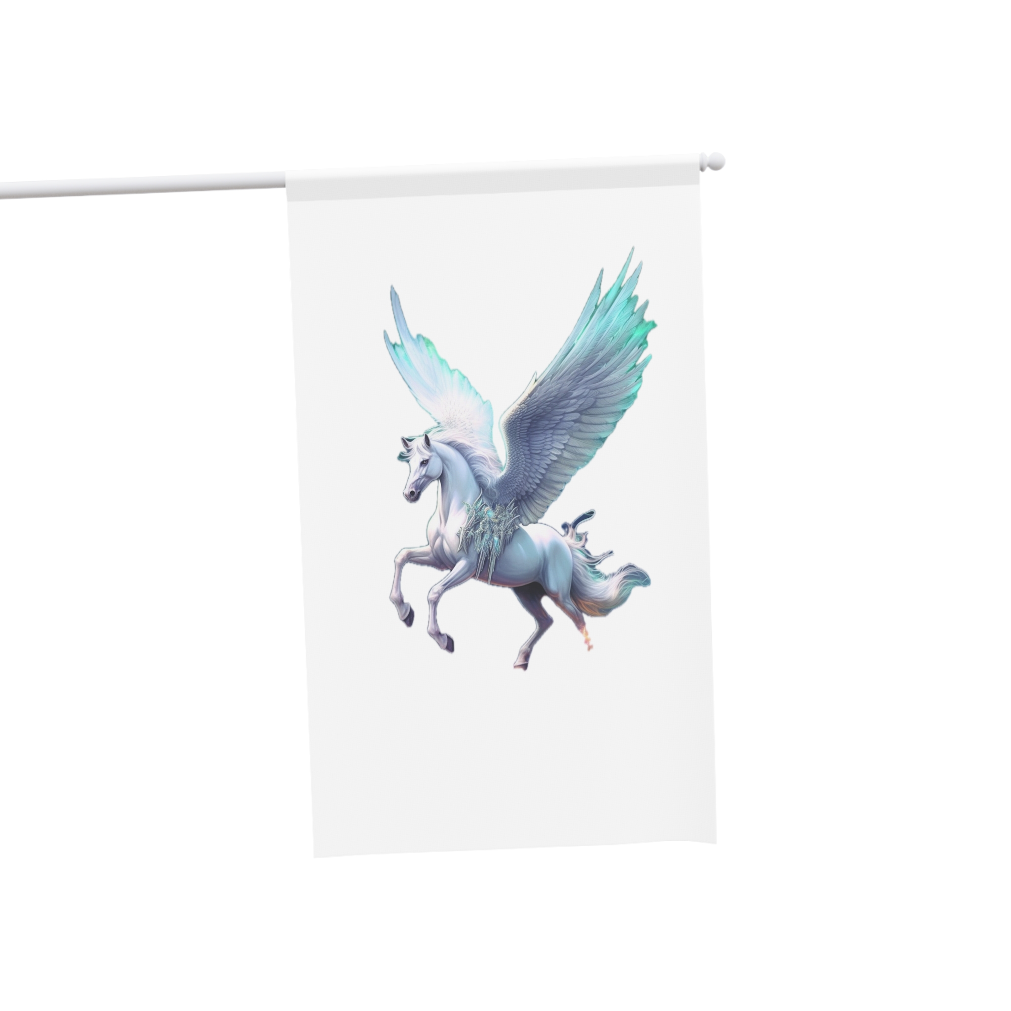 Unicorn With Wings Flying Sky With Full Moon Background Generative Ai House Banner - Image 3
