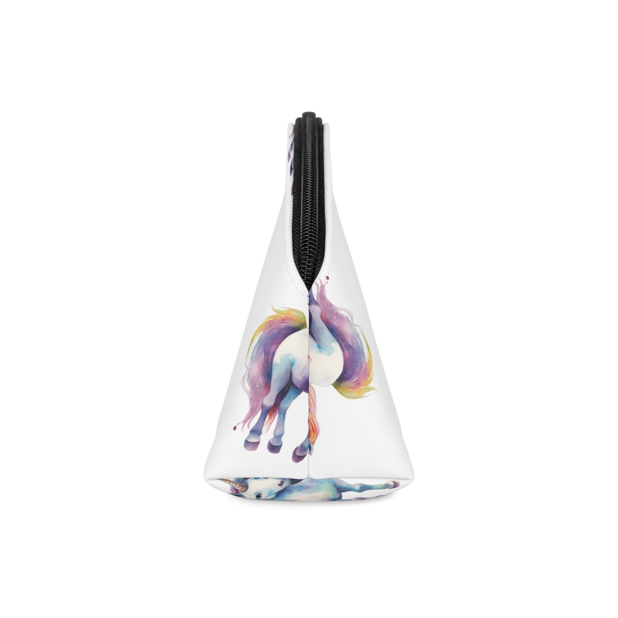 Painting Unicorn With Colorful Mane Long Mane Generative Ai Makeup Bag - Image 4