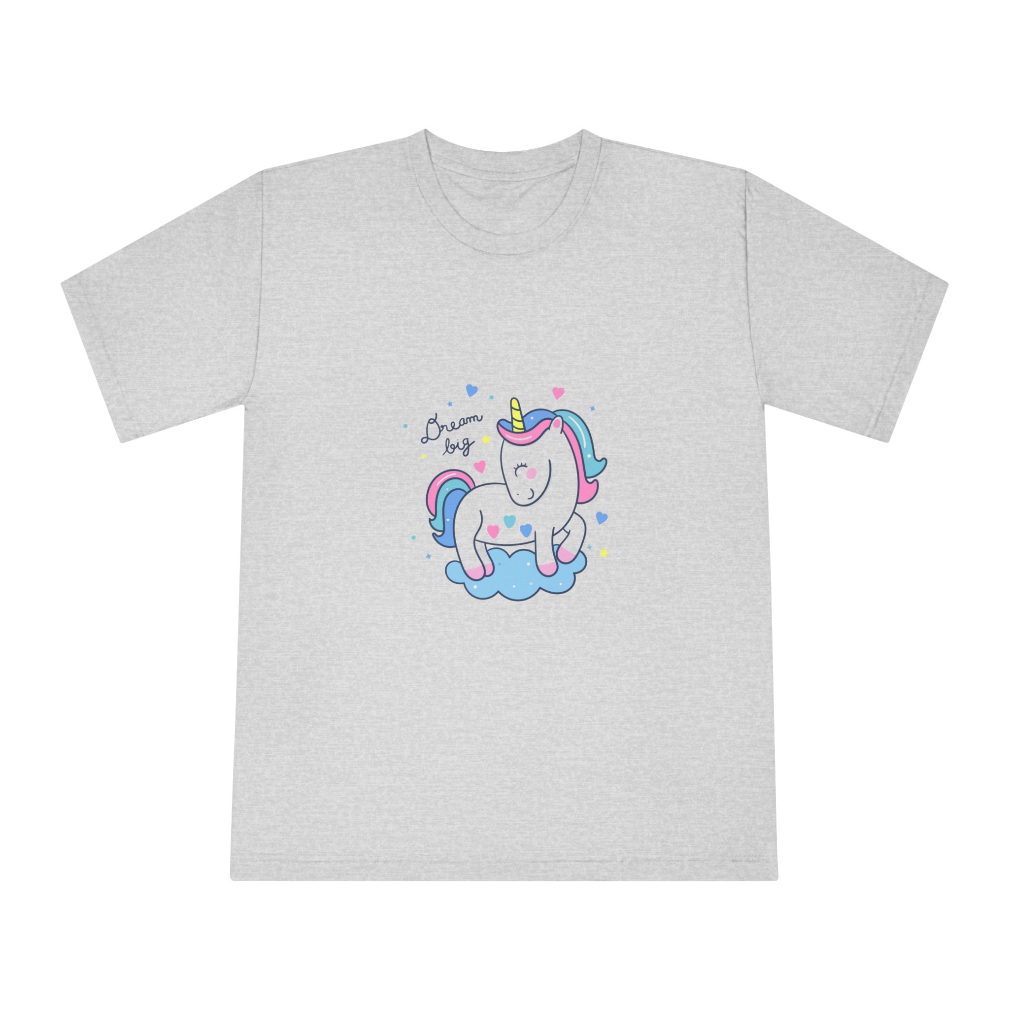 Cute Unicorn Cartoon Dream Big Series Hand Drawn Style Unisex Classic Crewneck T Shirt - Image 13