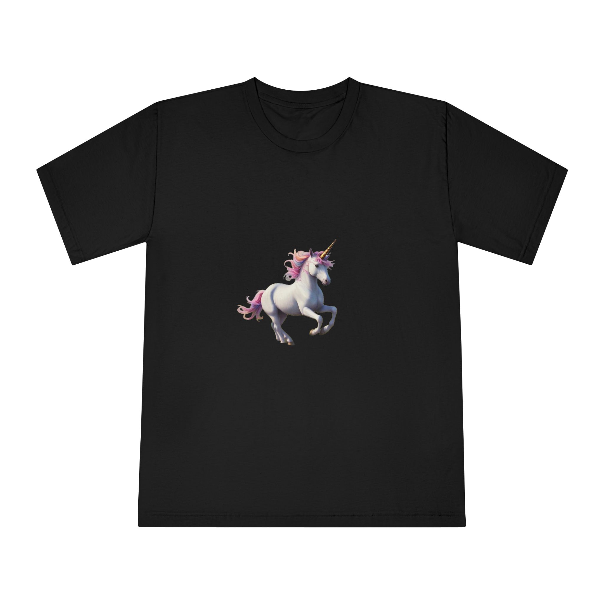 Beautiful Unicorn Running Magical Meadow Unicorn Background Images Whimsical Unicorn (85) Unisex Classic Crewneck T Shirt - Image 5