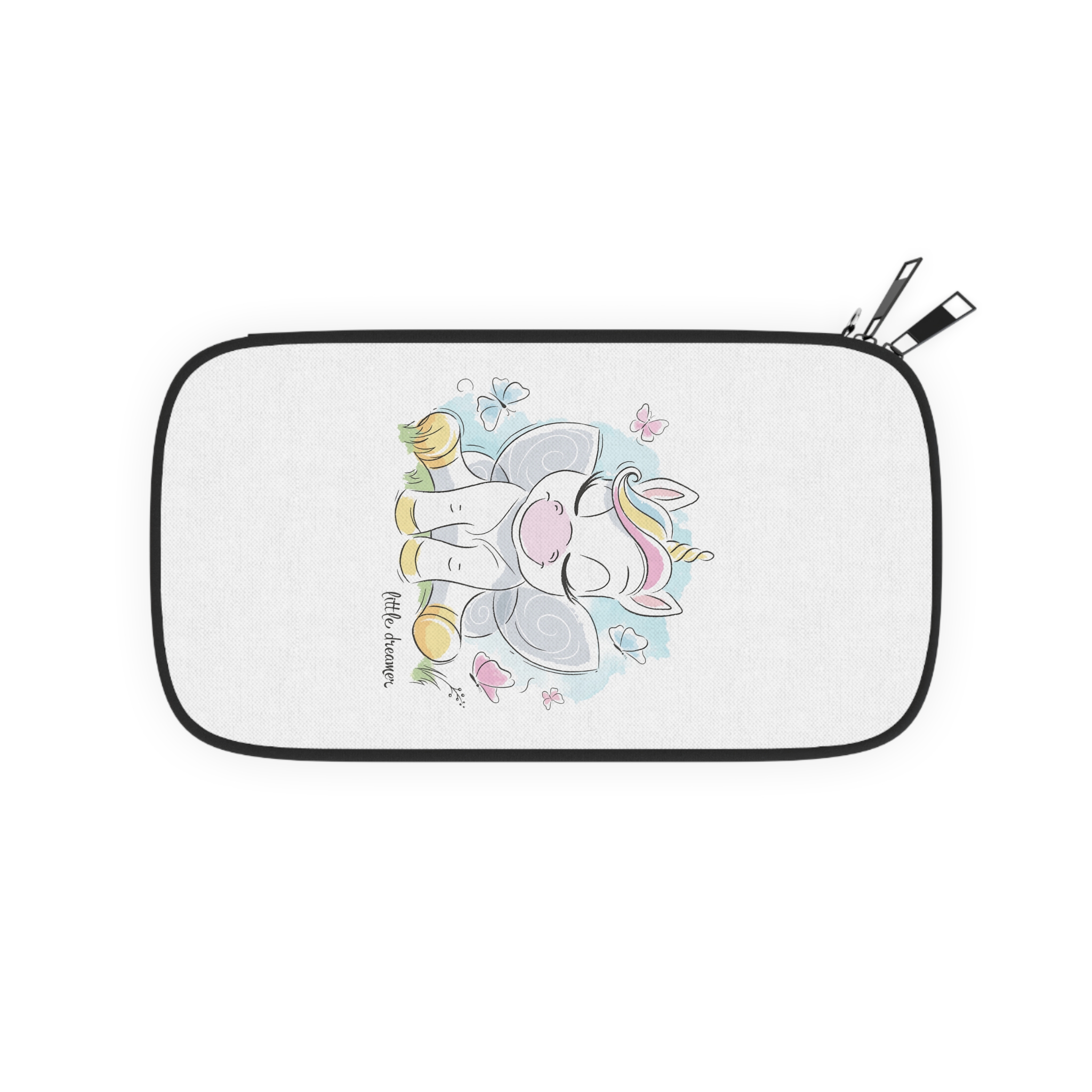 Cute Unicorn Fashion Illustration Drawing In Modern Style For Clothes Little Dreamer Text Passport Wallet