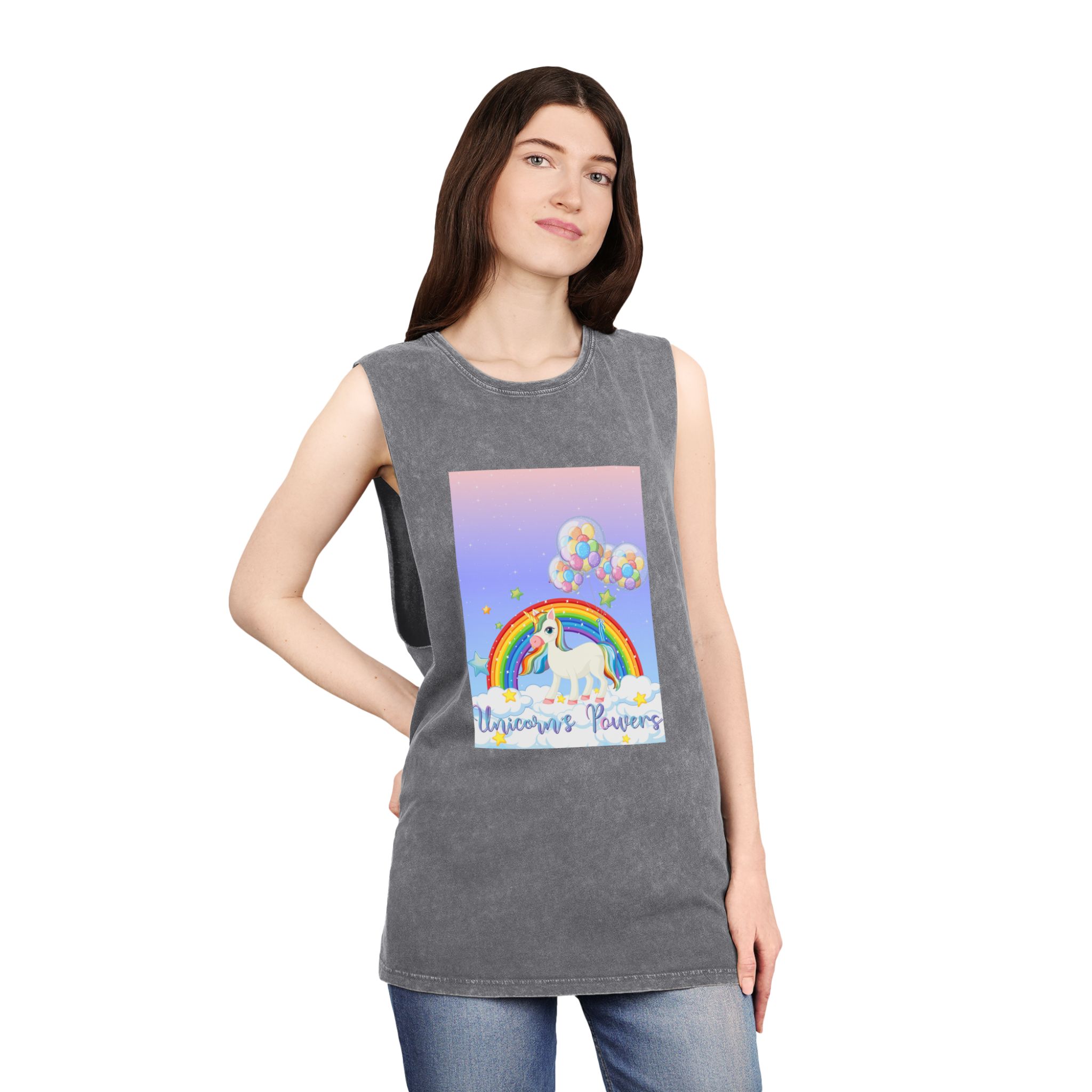 Unicorn V466 Unisex Stonewash Tank Top - Image 12