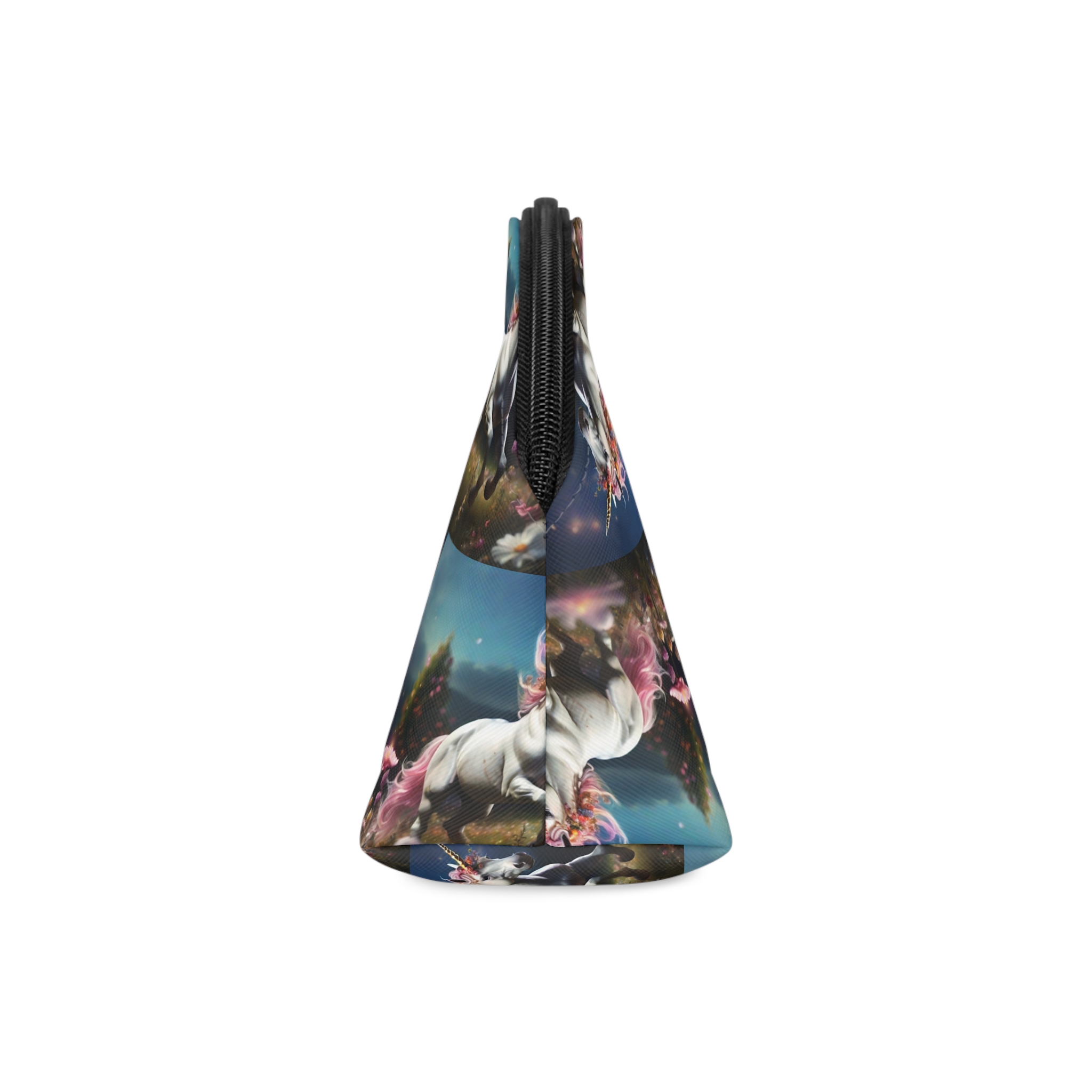 Beautiful Unicorn Running Magical Meadow Unicorn Background Images Whimsical Unicorn (23) Makeup Bag - Image 4