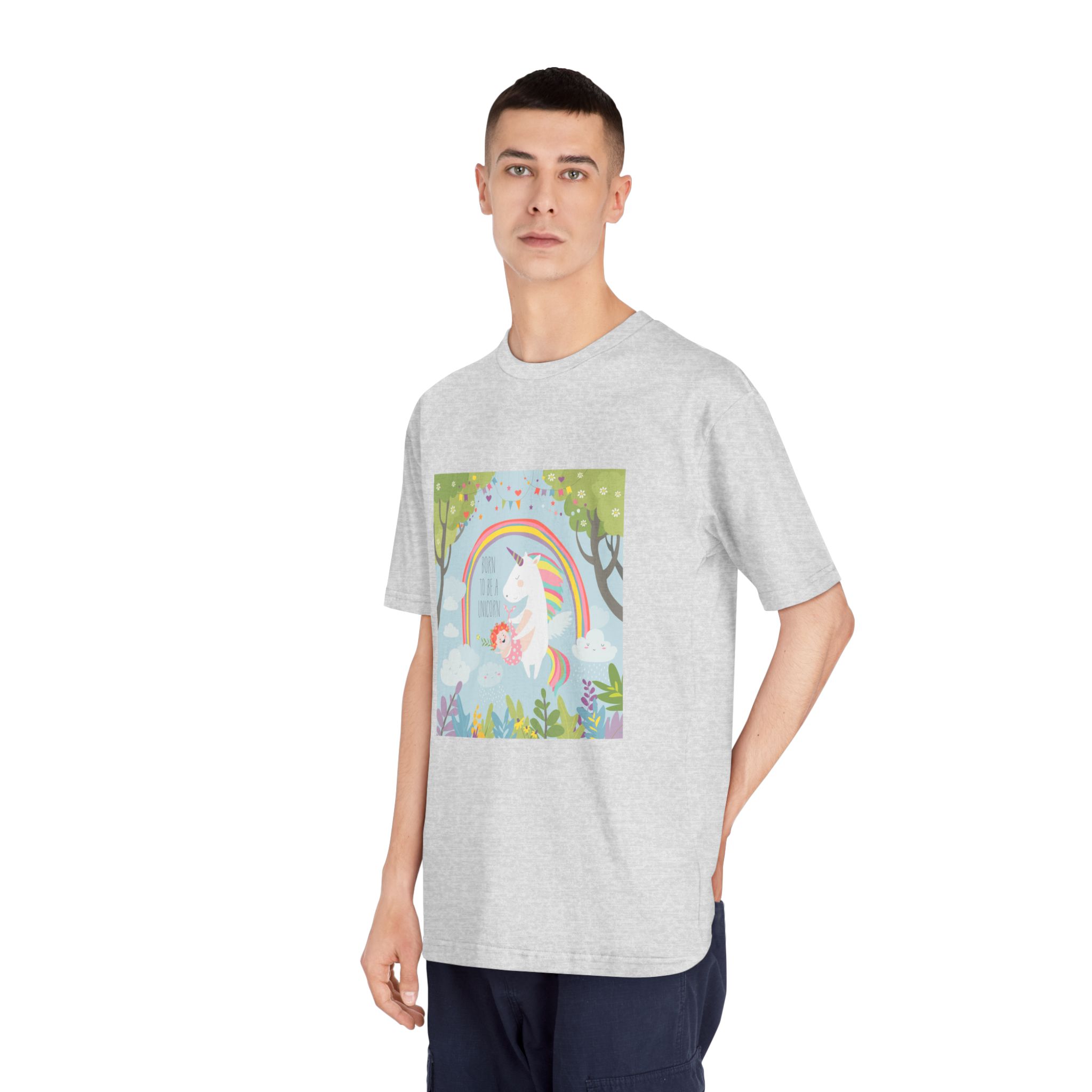 Cute Unicorn With Baby Unisex Classic Crewneck T Shirt - Image 16