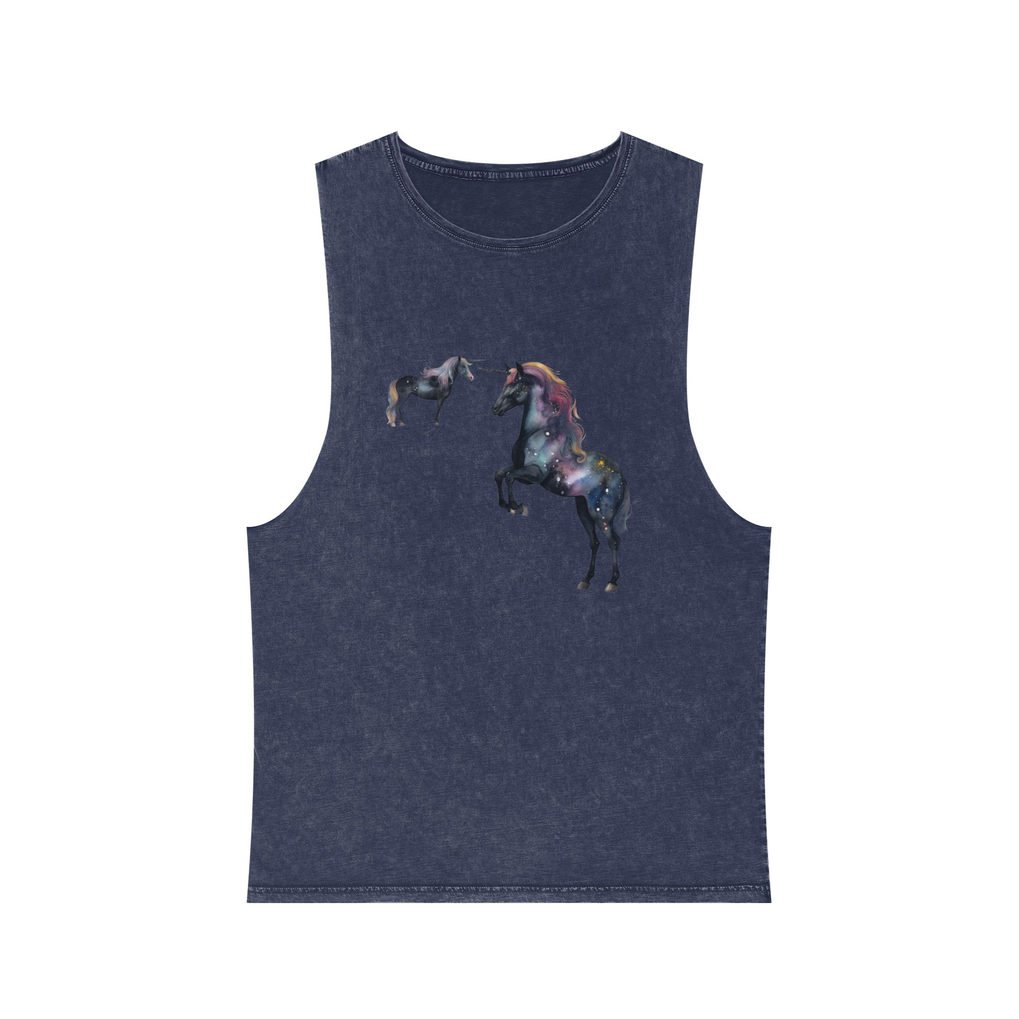 There Are Lot Different Unicorns That Are Painted Watercolor Generative Ai Unisex Stonewash Tank Top - Image 13