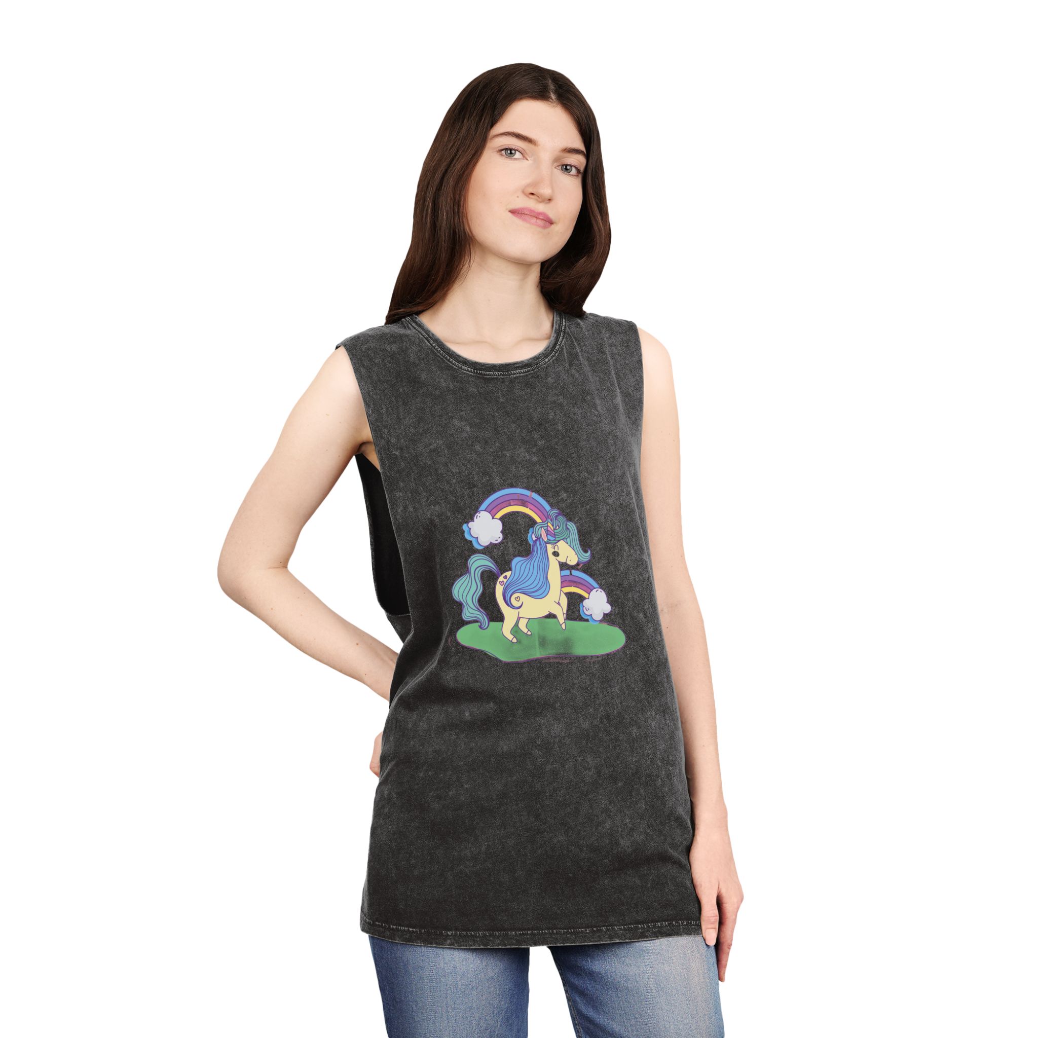 Unicorn V382 Unisex Stonewash Tank Top - Image 4