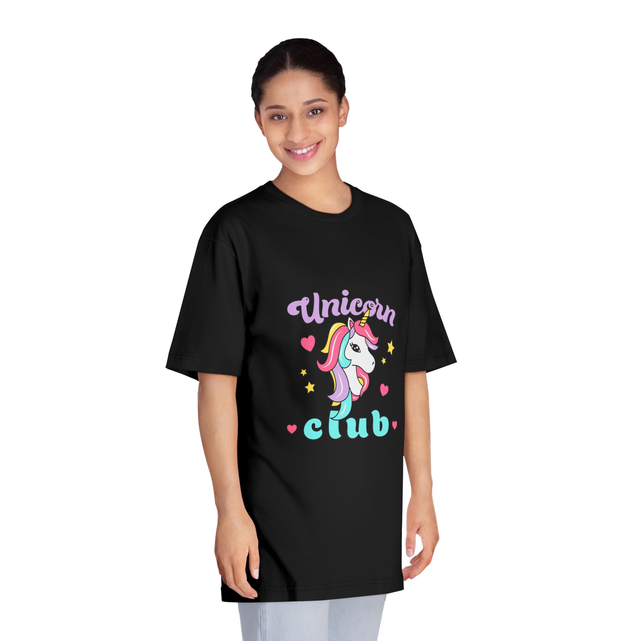 Unicorn Club Text With Colorful Hair Unicorn Unisex Classic Crewneck T Shirt - Image 7