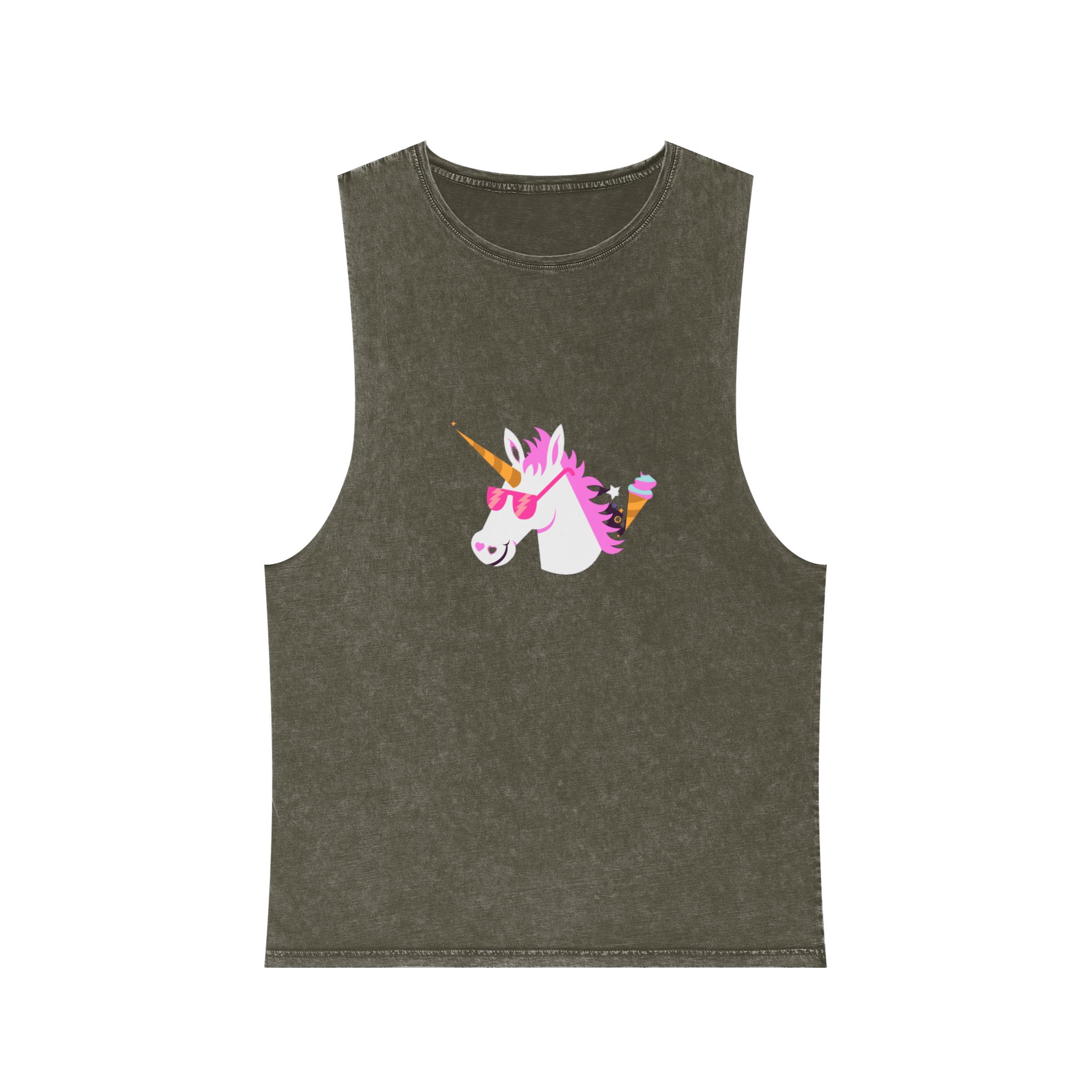 Unicorn V74 Unisex Stonewash Tank Top - Image 5