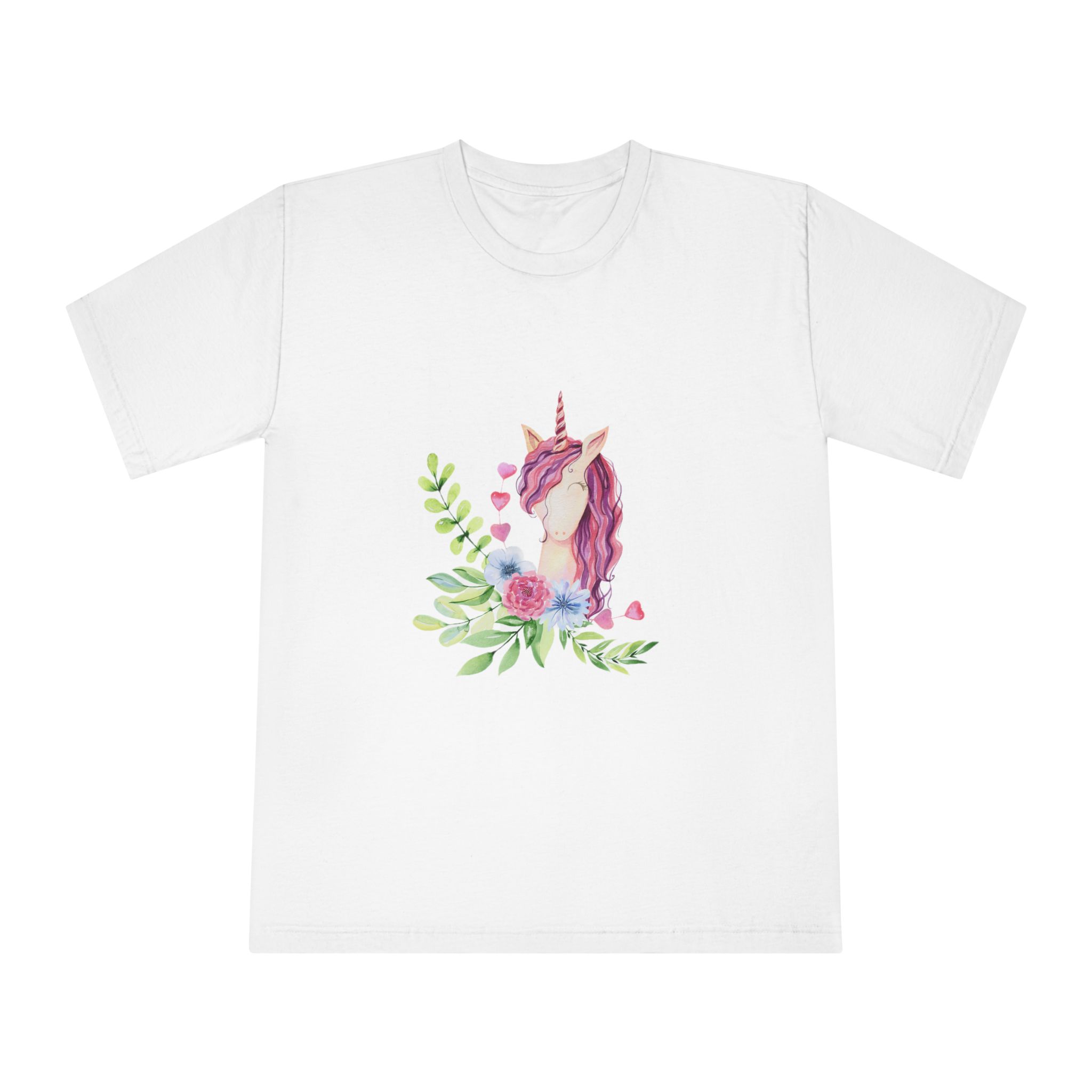 Watercolor Cute Unicorn Unisex Classic Crewneck T Shirt