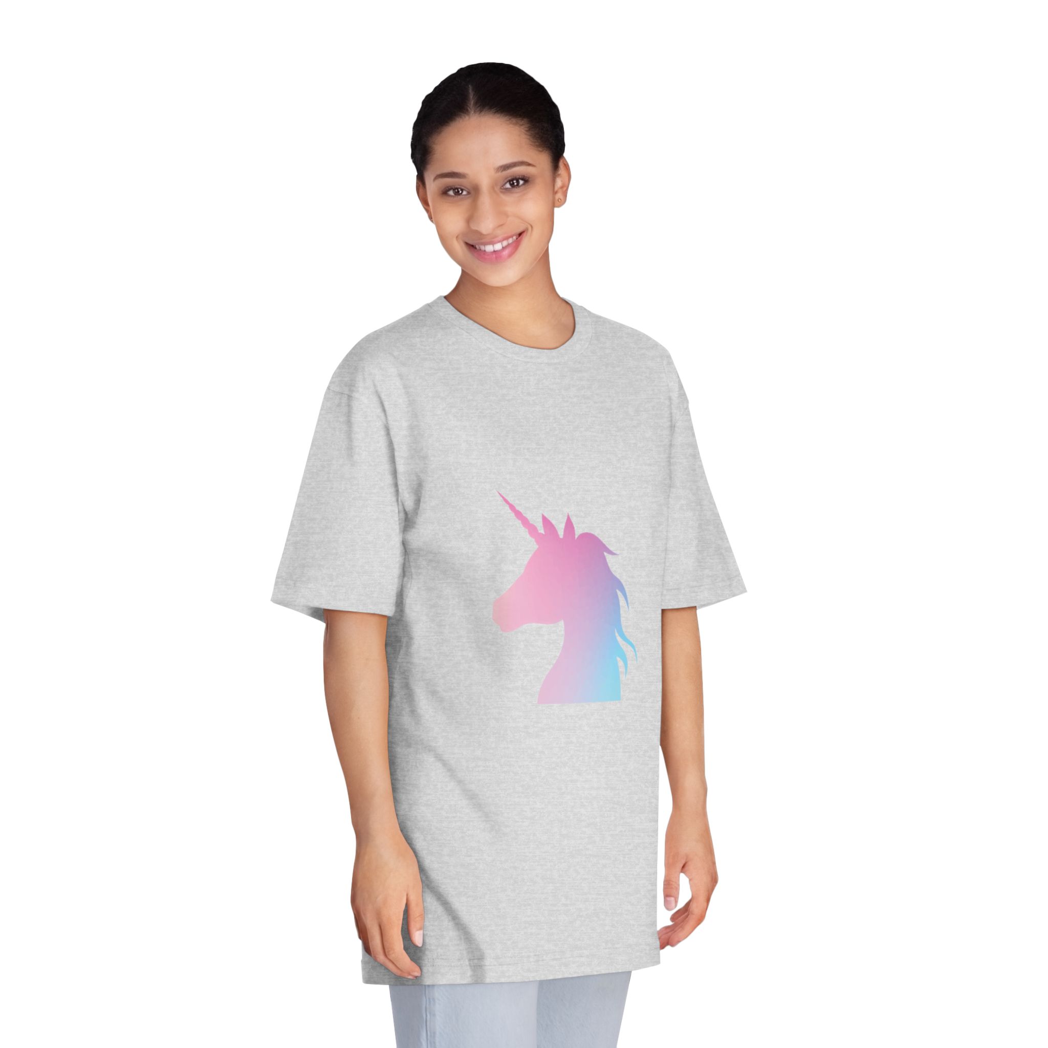 Pastel Unicorn Silhouette Art Unisex Classic Crewneck T Shirt - Image 15