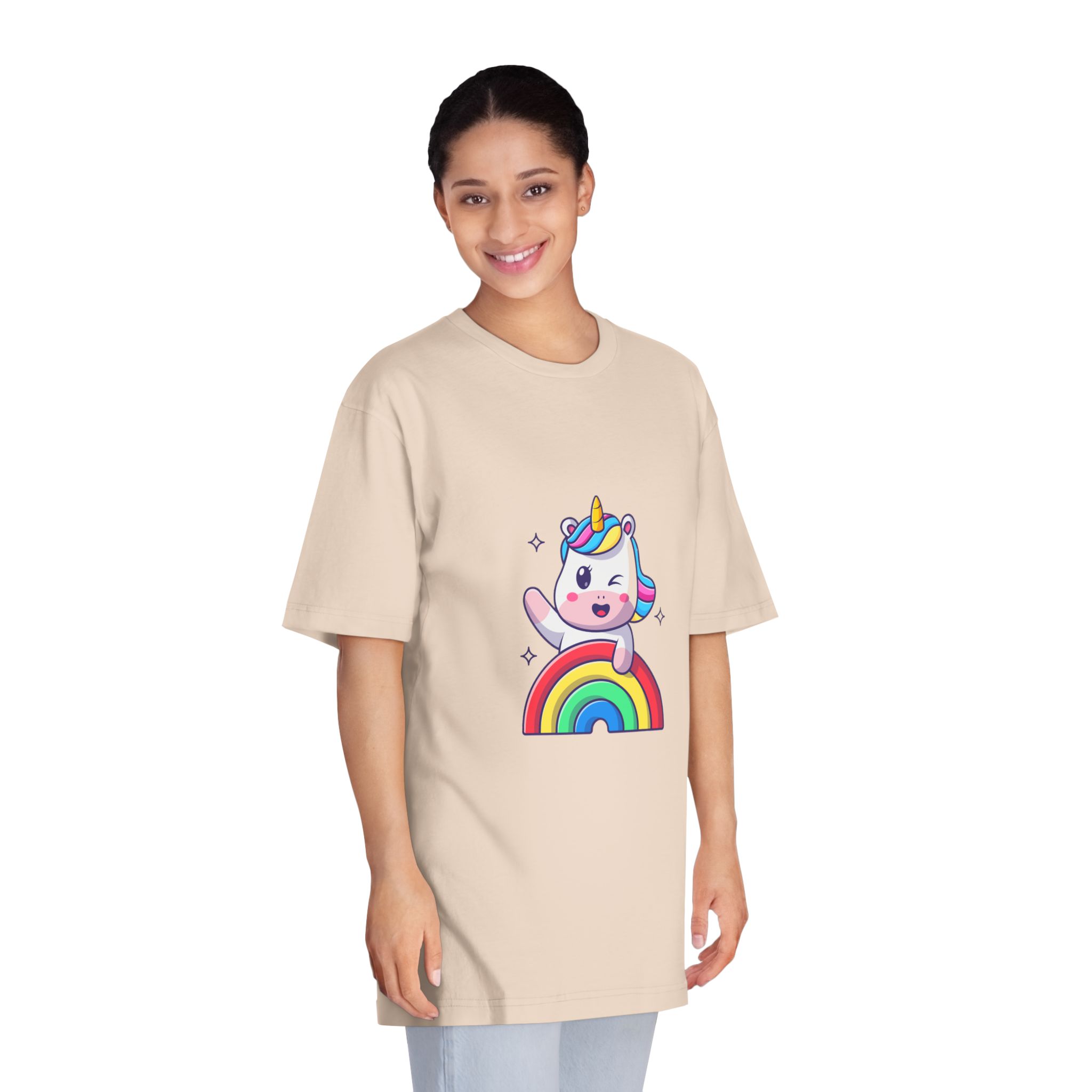 Cute Unicorn Rainbow Unisex Classic Crewneck T Shirt - Image 11