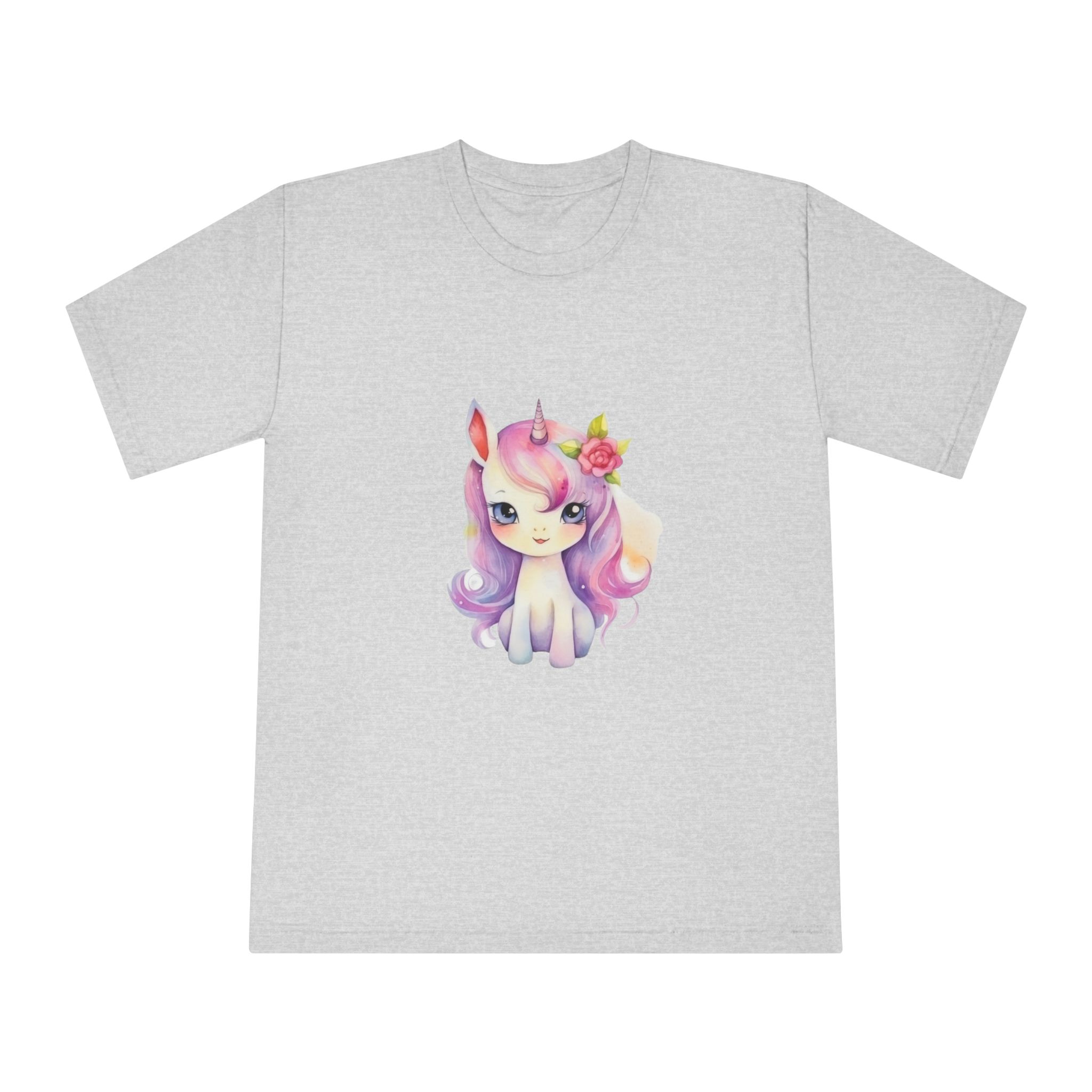 Watercolor Cute Unicorn Isolated Unisex Classic Crewneck T Shirt - Image 13