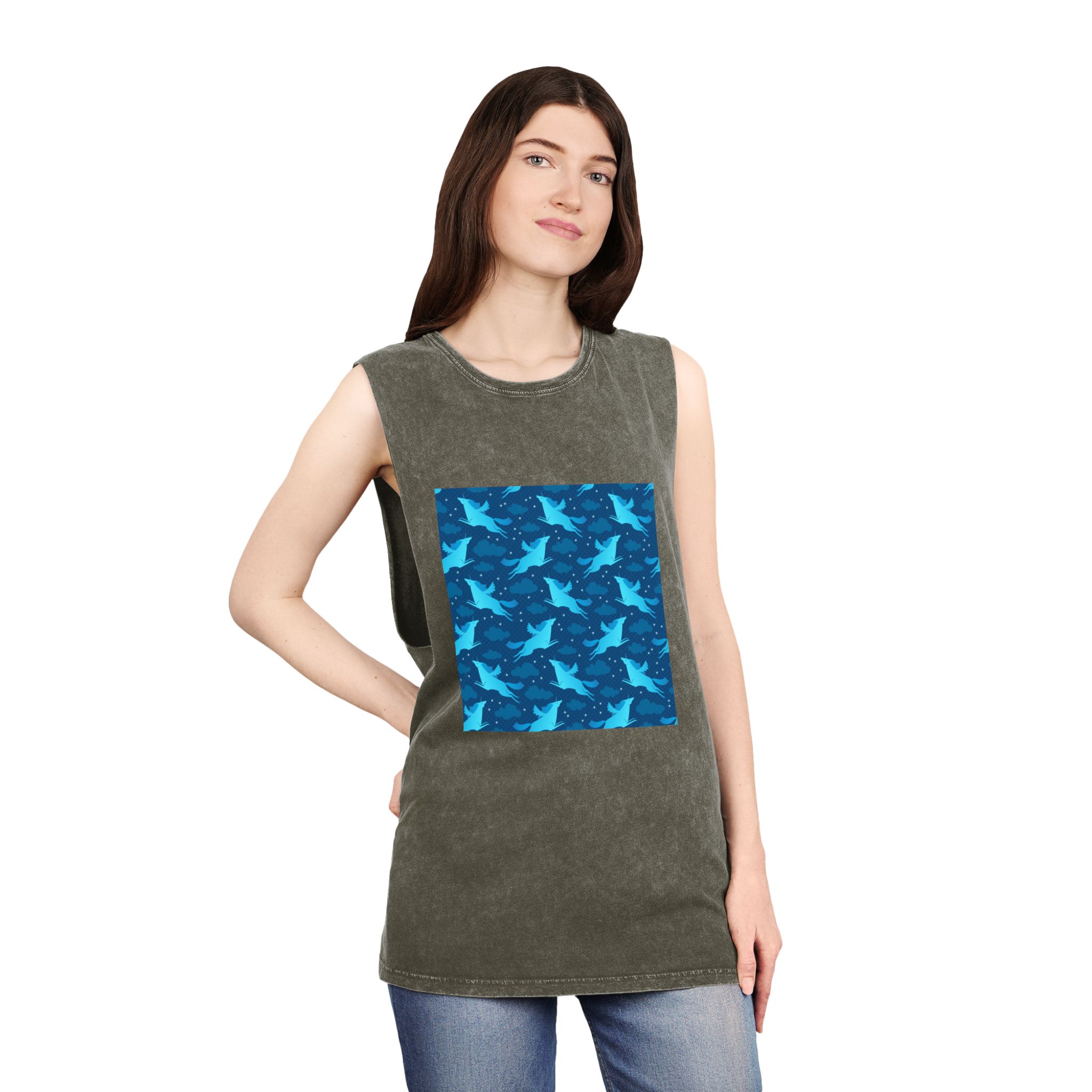 Unicorn V510 Unisex Stonewash Tank Top - Image 8