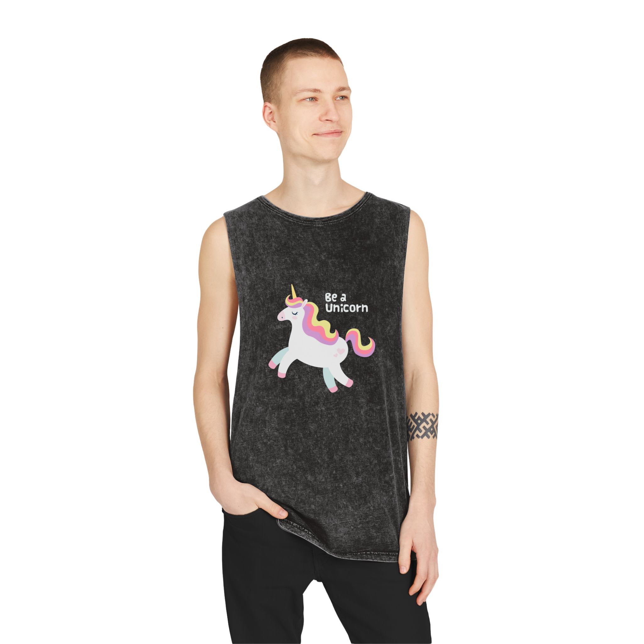 Unicorn V159 Copia Unisex Stonewash Tank Top - Image 3
