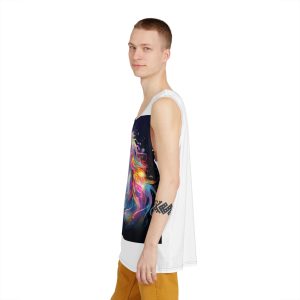 Unicorn Head Colorful Art White Background (1) Mens Tank Aop