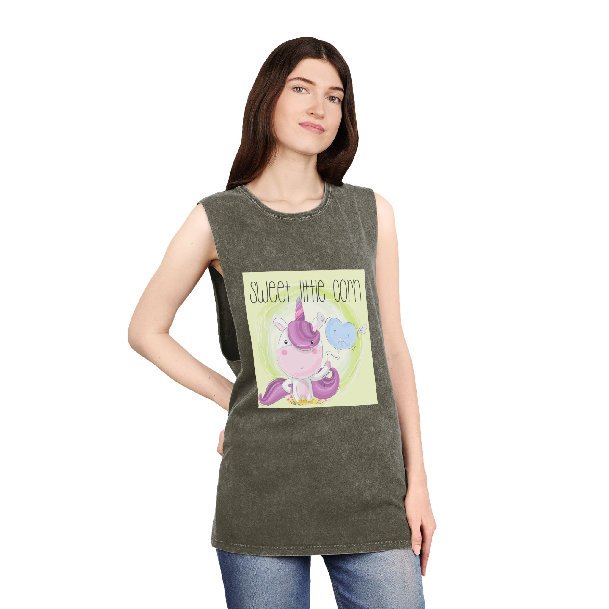 Unicorn V158 Unisex Stonewash Tank Top - Image 8