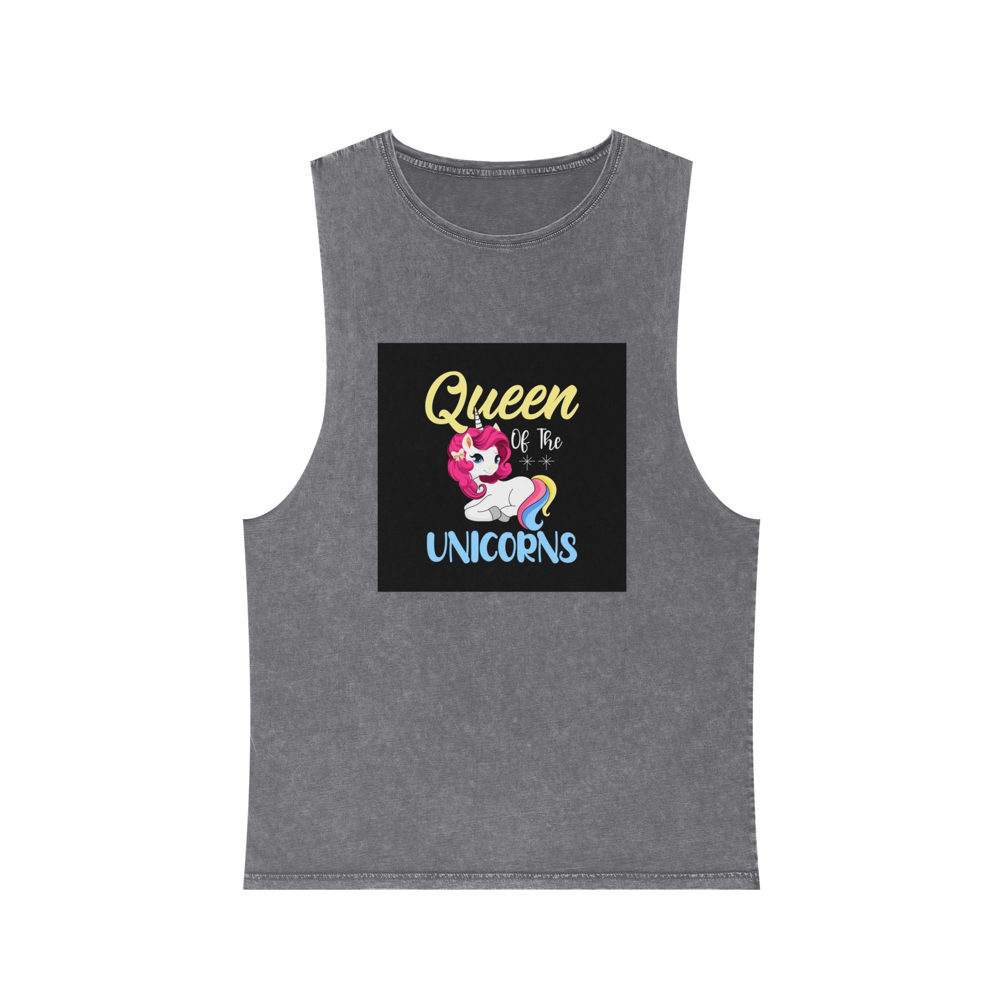 Unicorn 19 Unisex Stonewash Tank Top - Image 9