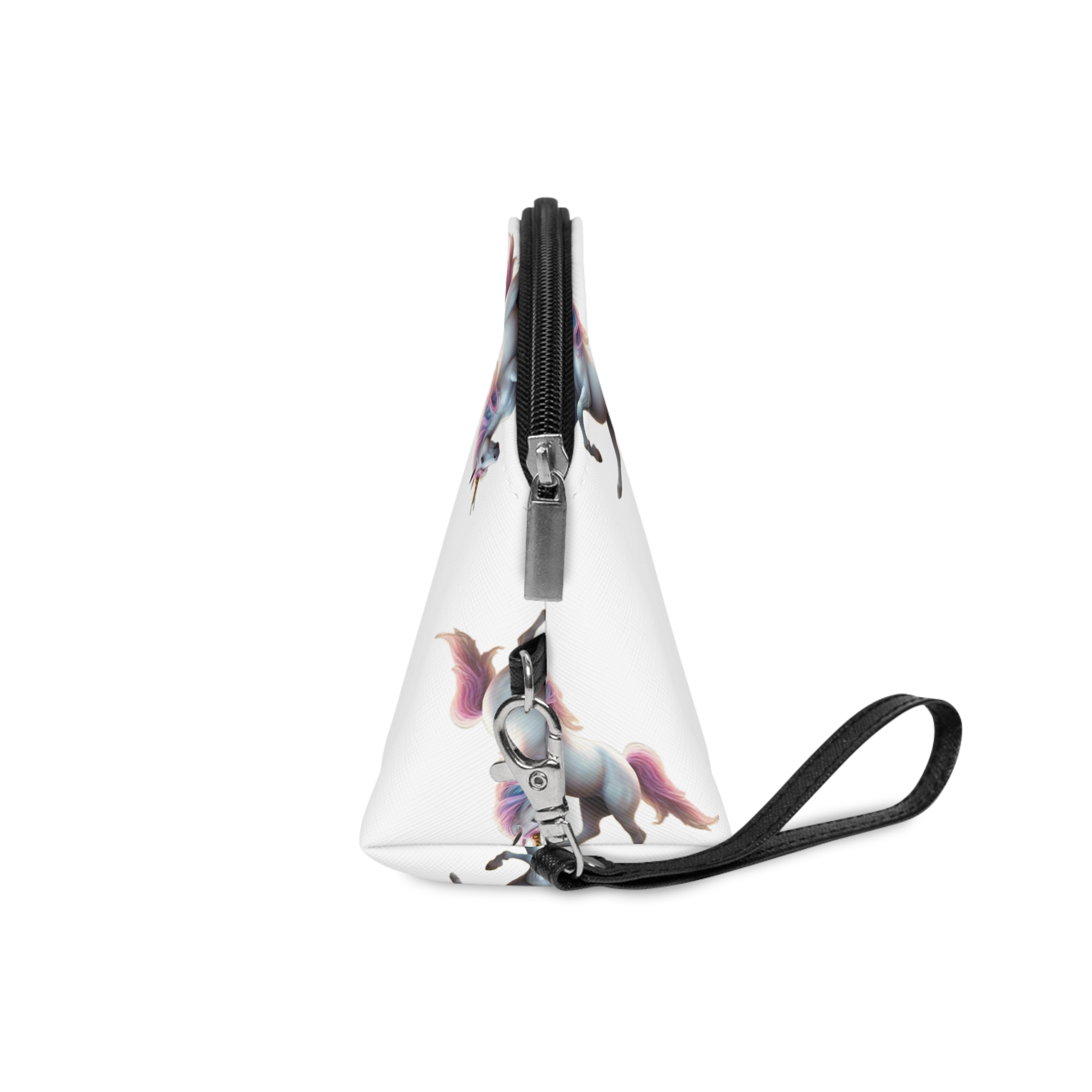 Beautiful Unicorn Running Magical Meadow Unicorn Background Images Whimsical Unicorn (8) Makeup Bag - Image 3