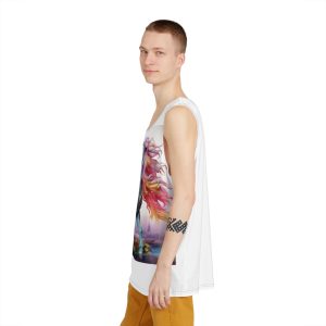 Multicolored Unicorn Galloping Dreem Unicorn Illustration Mens Tank Aop