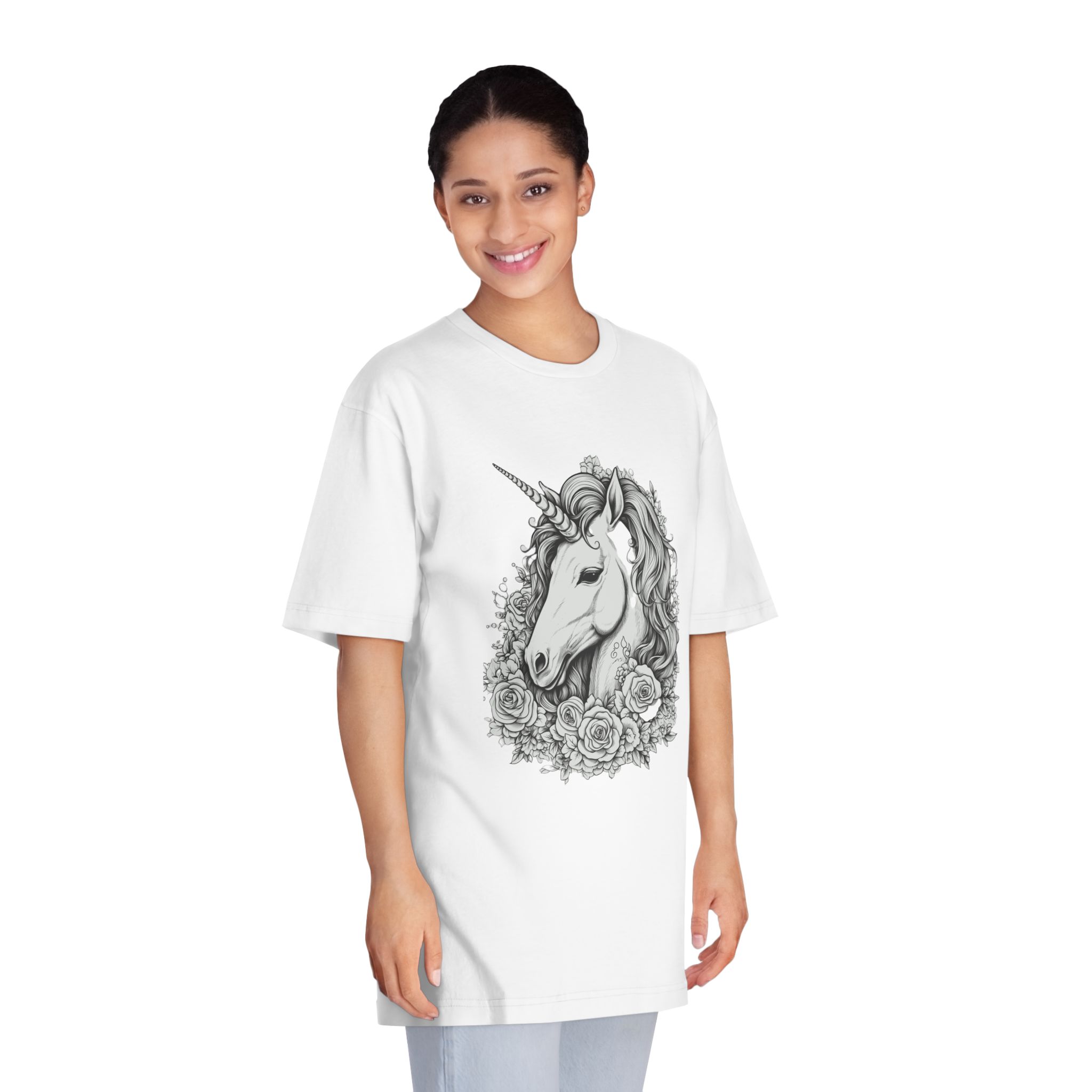 Unicorns 372 Unisex Classic Crewneck T Shirt - Image 3
