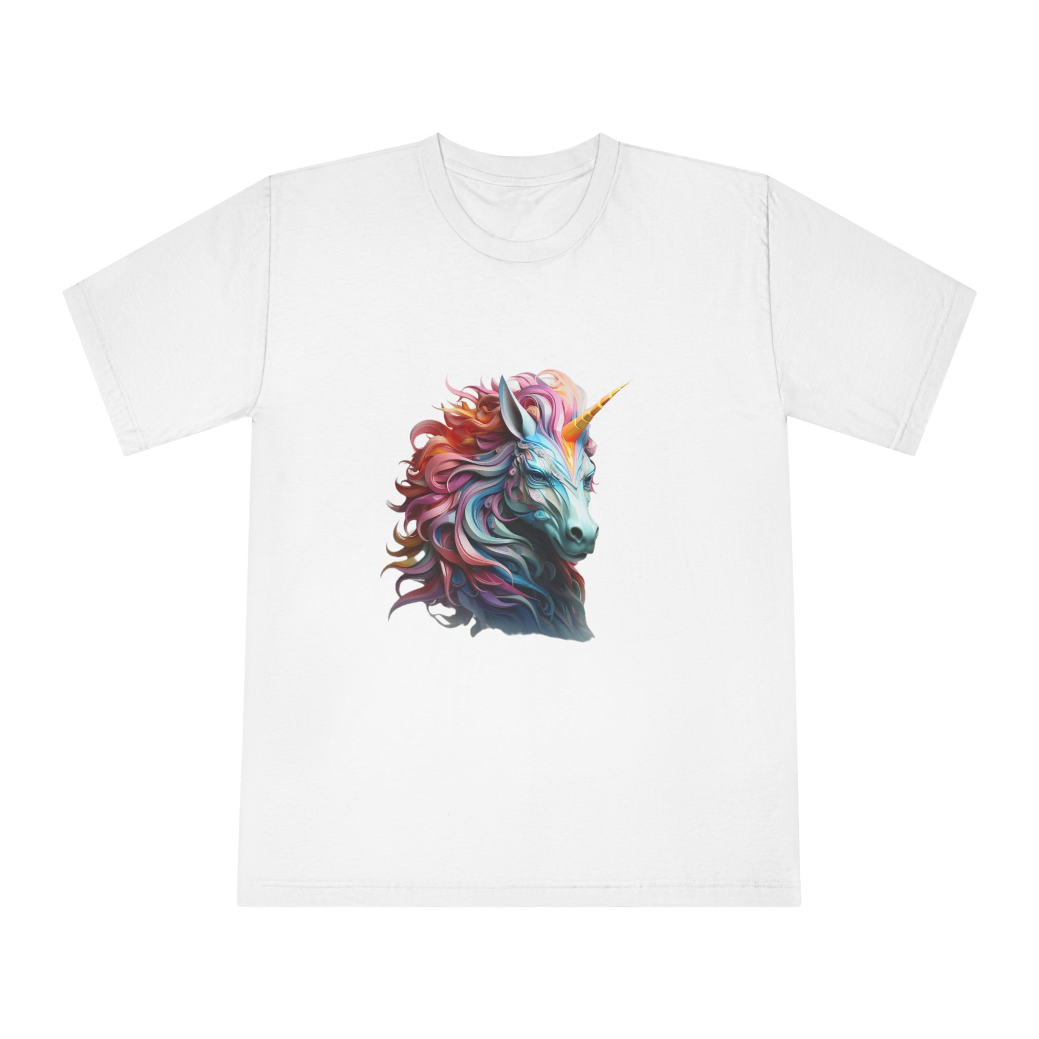 Colorful 3d Unicorn With Colorful Mane Unisex Classic Crewneck T Shirt