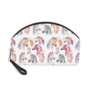 There Are Four Different Unicorns With Different Colored Manes Generative Ai Makeup Bag