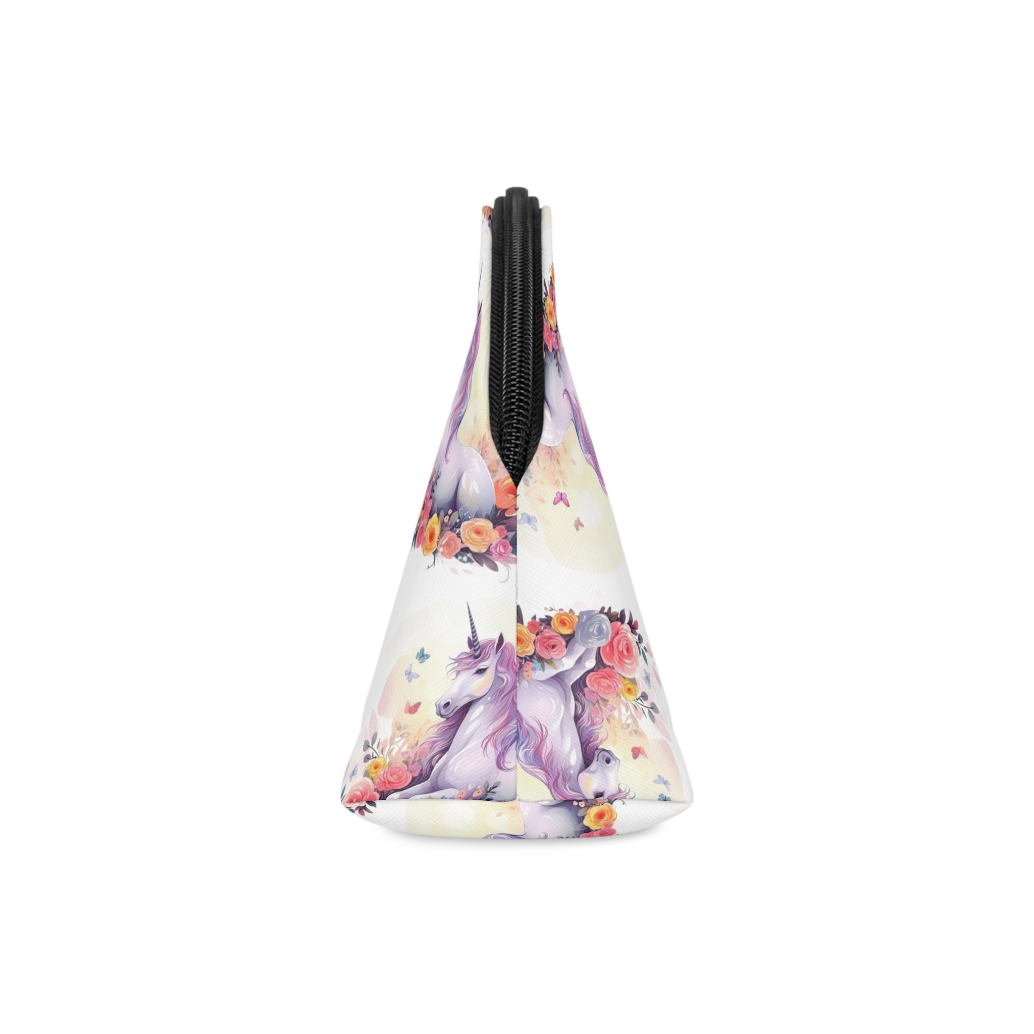 Illustration Little Unicorn Sits With Flowers Makeup Bag - Image 4