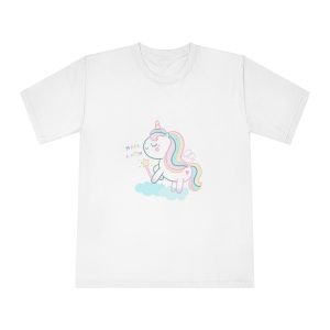 Cute Unicorn Pastel Holding Magic Wand Unisex Classic Crewneck T Shirt