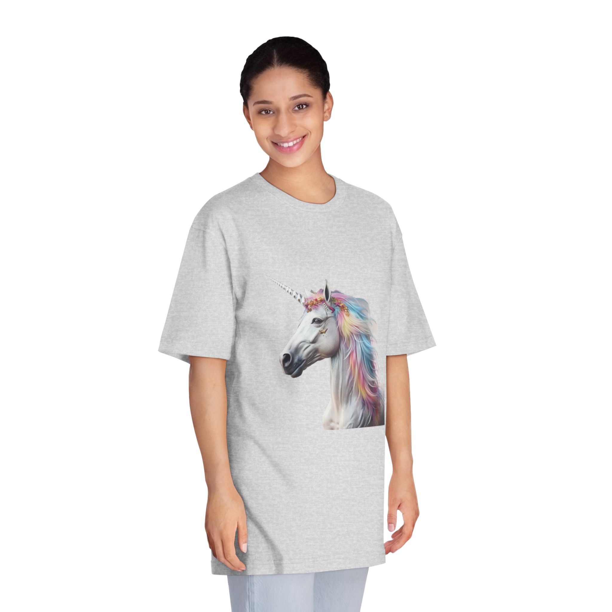 Colorful 3d Mythical Unicorn (3) Unisex Classic Crewneck T Shirt - Image 15
