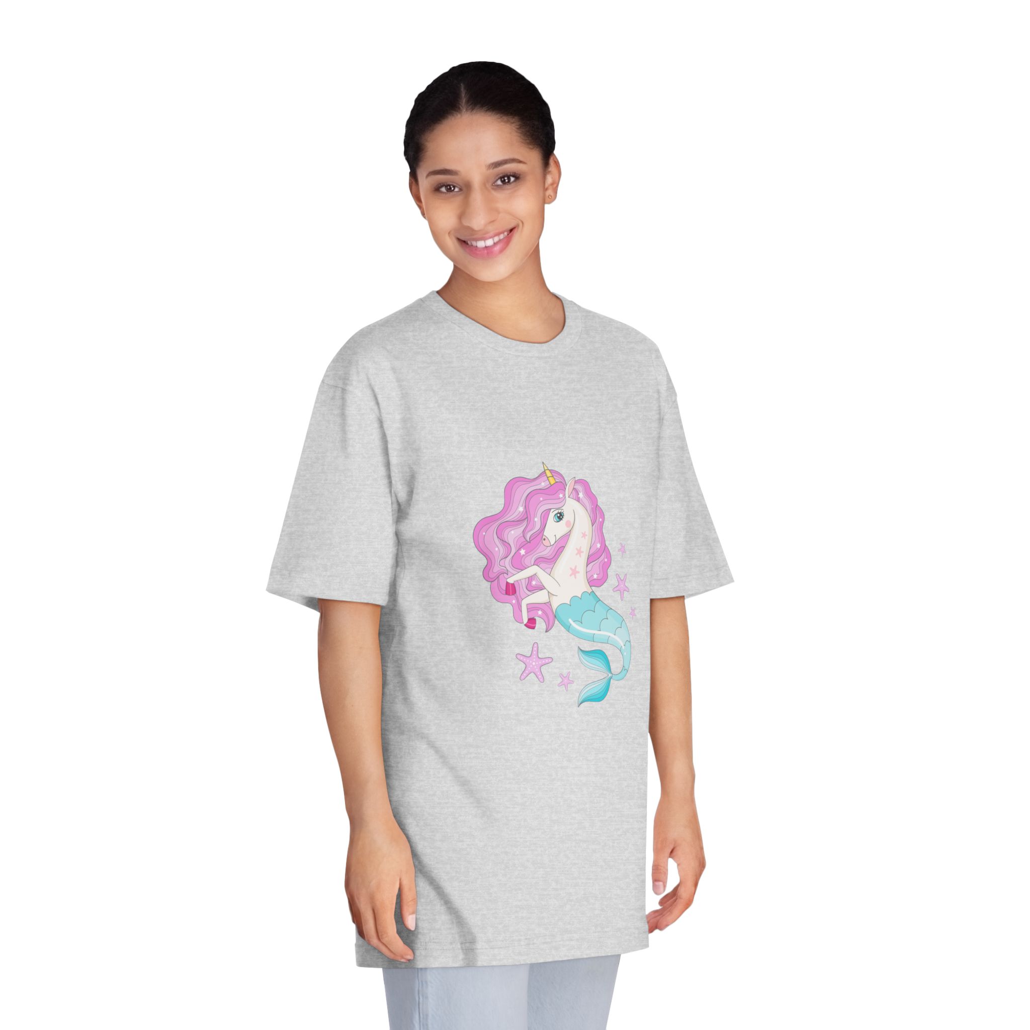 Beautiful Seahorse Unicorn With Pink Mane Unisex Classic Crewneck T Shirt - Image 15