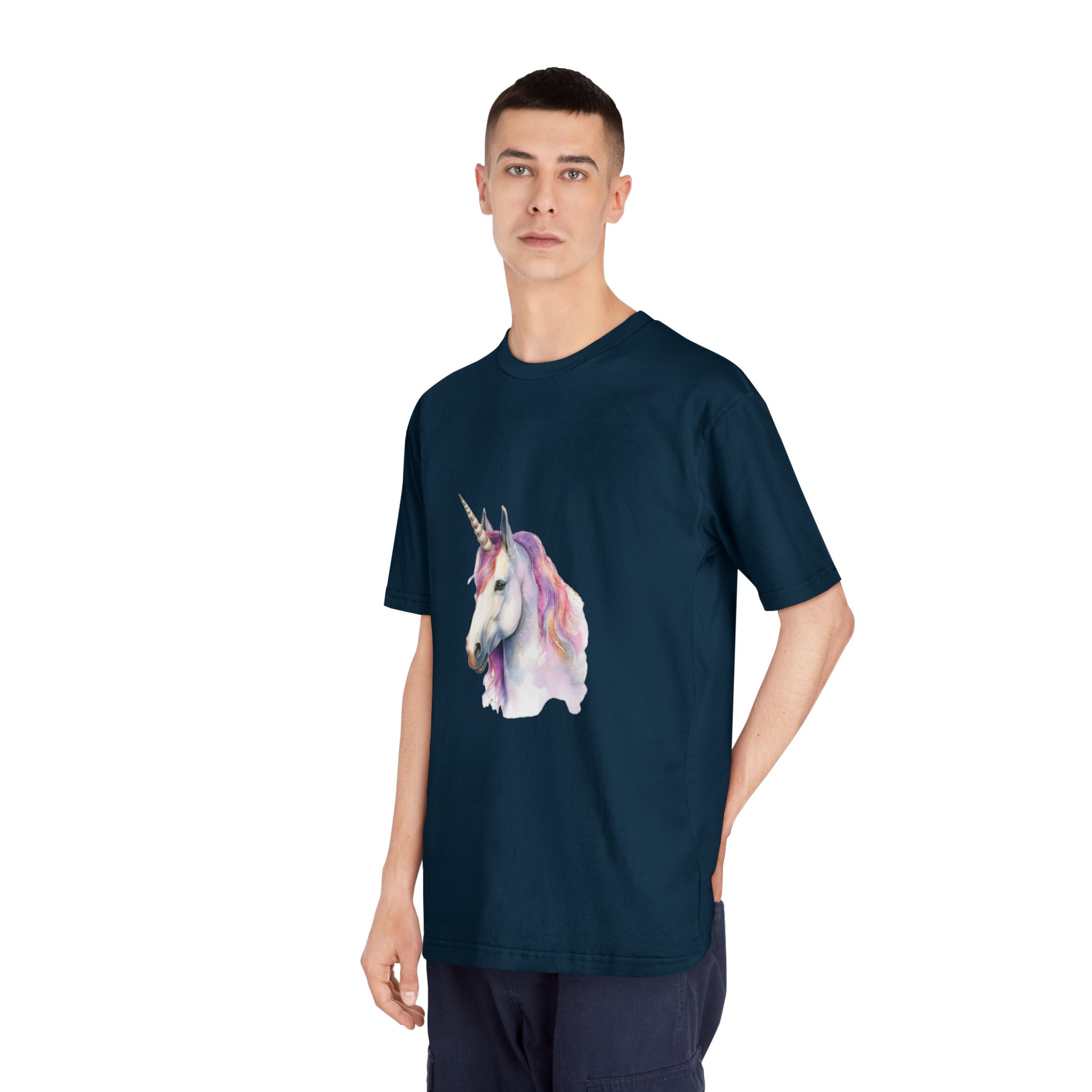 Unicorn With Purple Mane Pink Tail Unisex Classic Crewneck T Shirt - Image 20