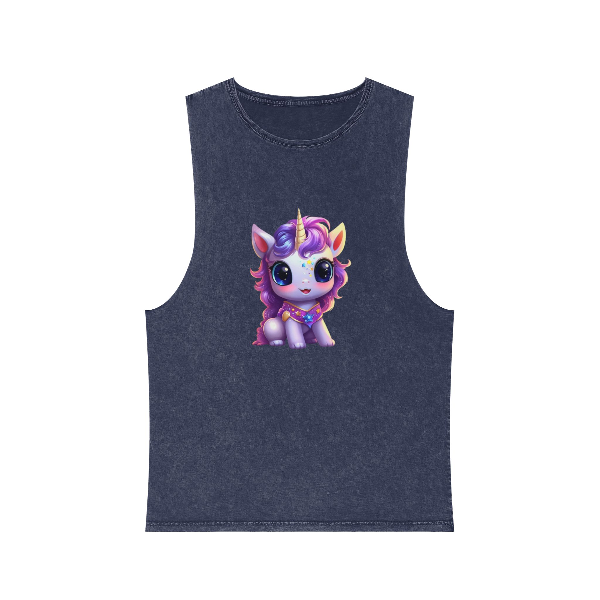 Beautiful Cute Baby Unicorn (4) Unisex Stonewash Tank Top - Image 13