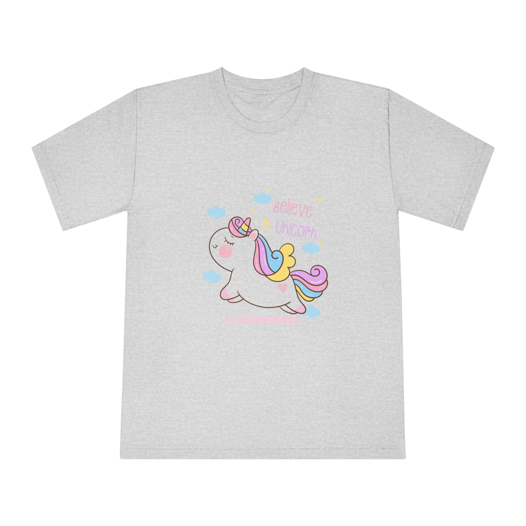 Cute Unicorn Cartoon Jump Air Flat Style Unisex Classic Crewneck T Shirt - Image 13