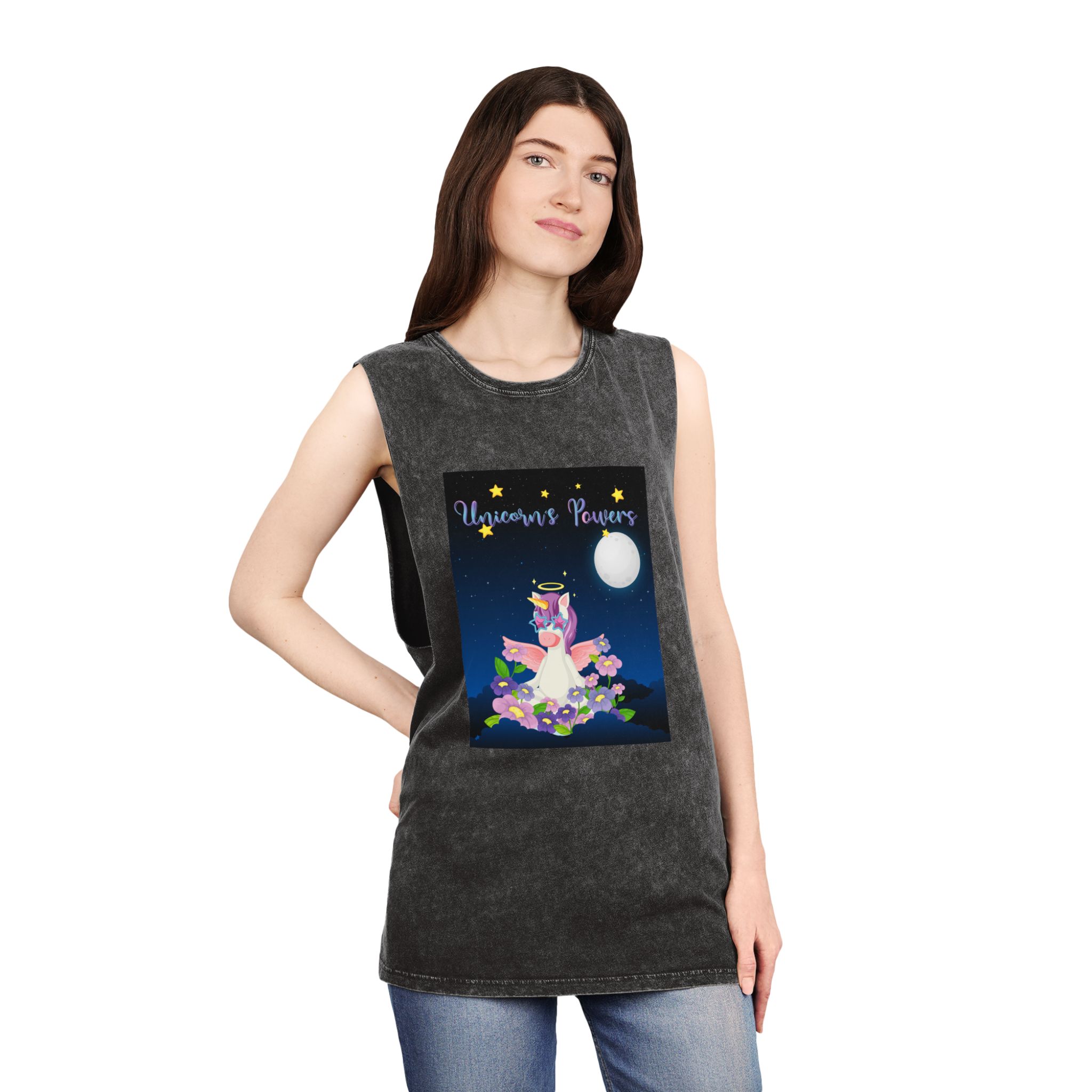 Unicorn V468 Unisex Stonewash Tank Top - Image 4