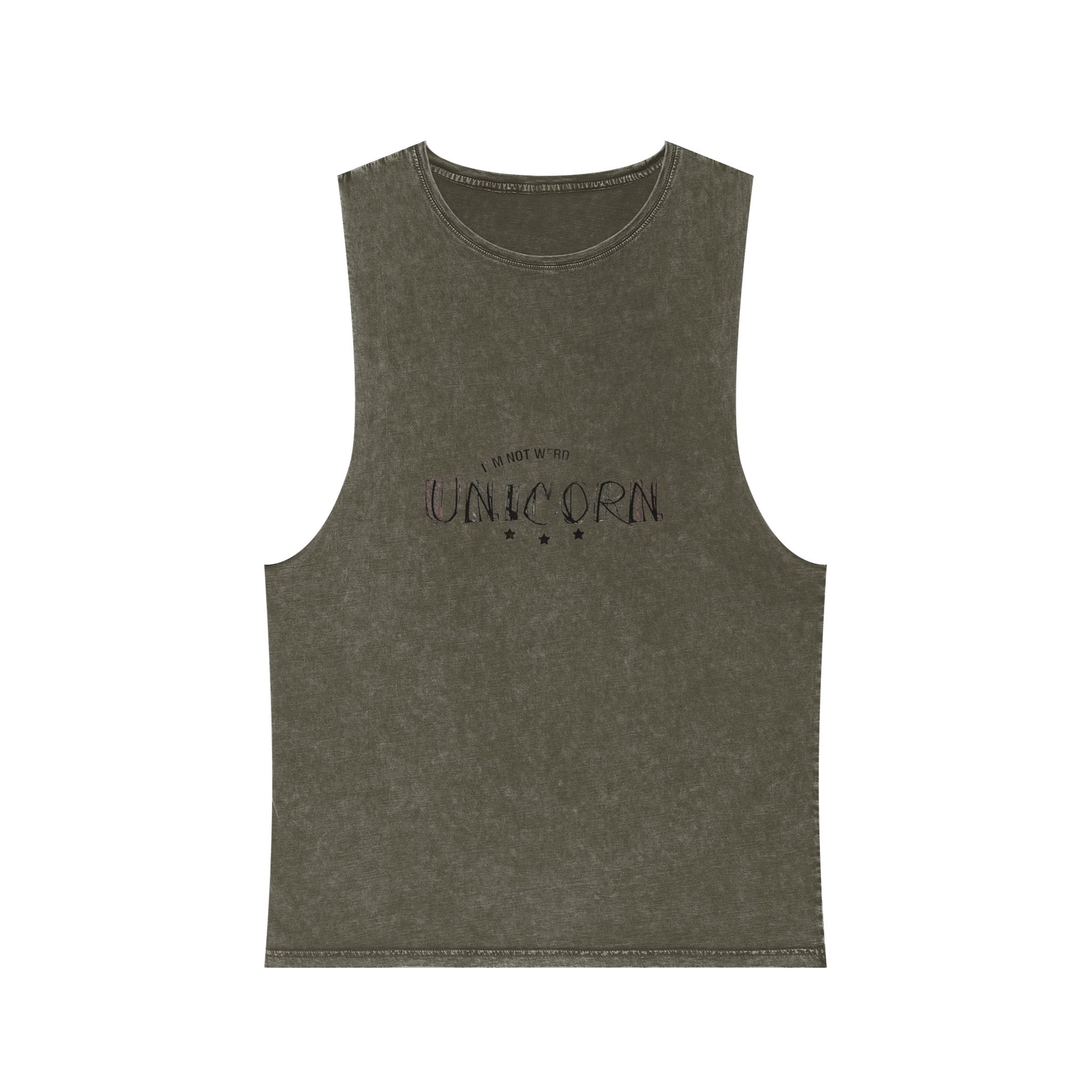 I Am Not Werd I Am An Unicorn Unisex Stonewash Tank Top - Image 5