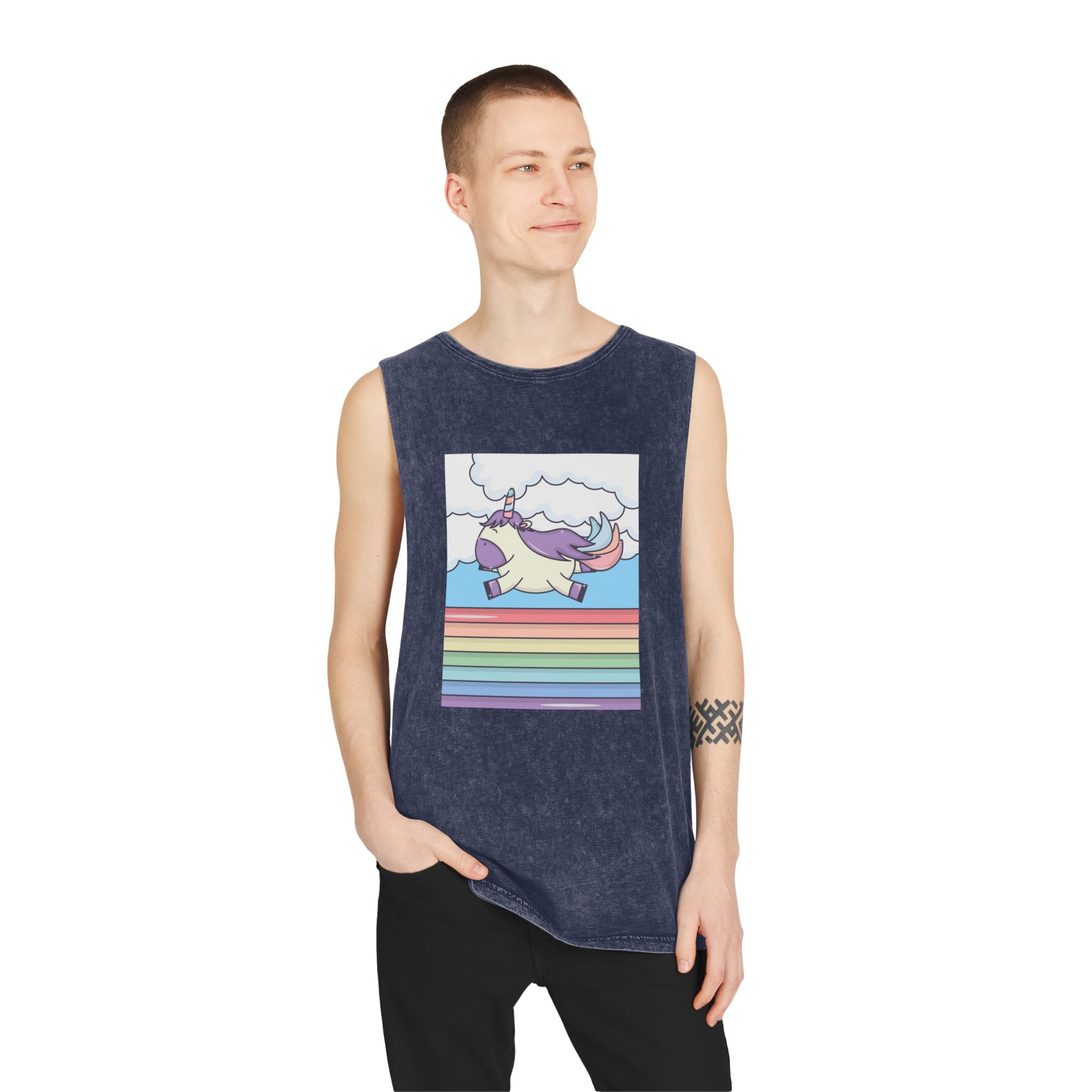 Unicorn V350 Unisex Stonewash Tank Top - Image 15