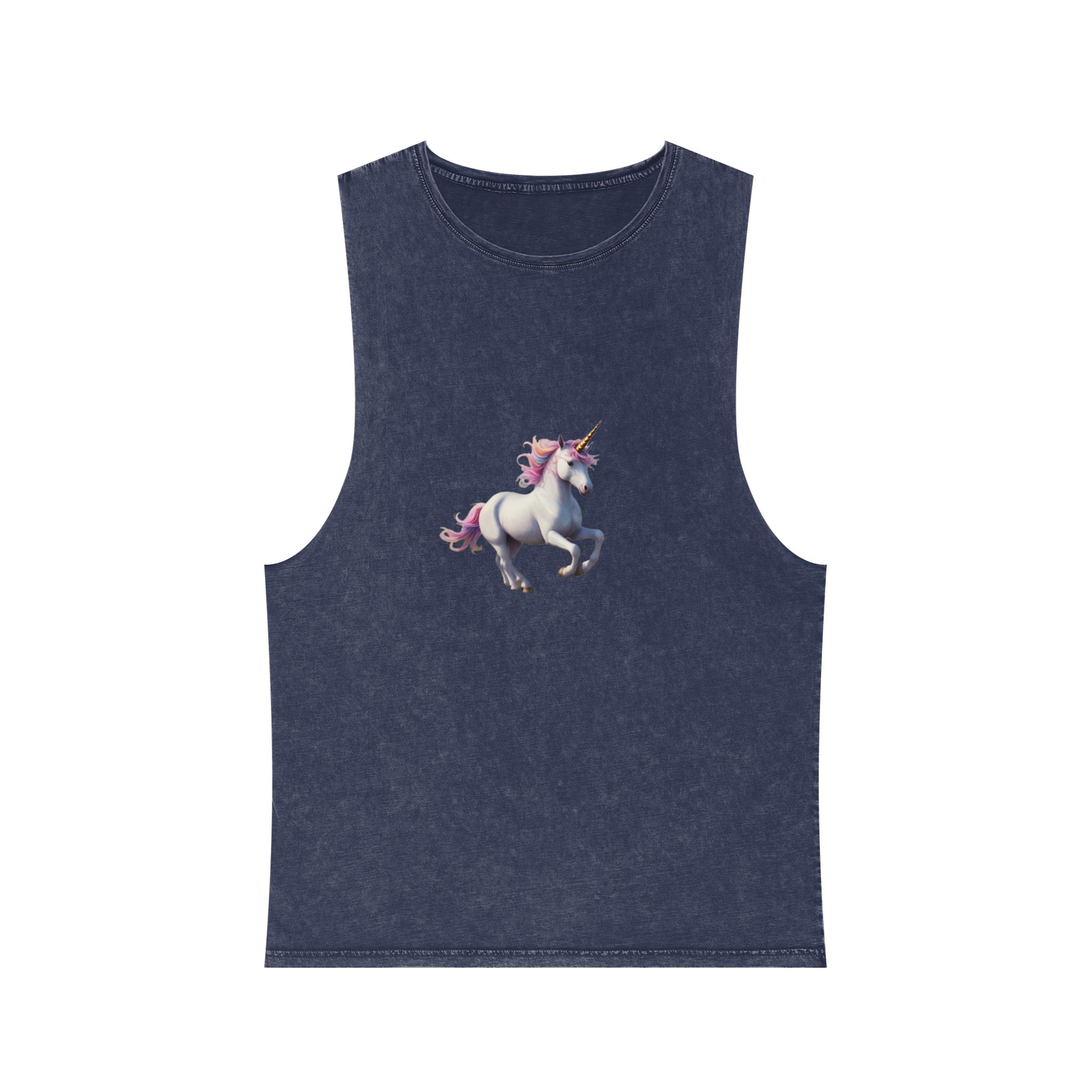 Beautiful Unicorn Running Magical Meadow Unicorn Background Images Whimsical Unicorn (85) Unisex Stonewash Tank Top - Image 13