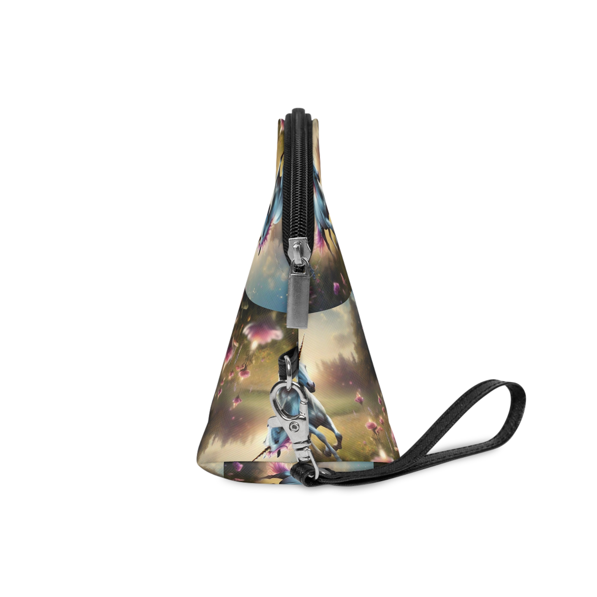 Beautiful Unicorn Running Magical Meadow Unicorn Background Images Whimsical Unicorn (19) Makeup Bag - Image 3